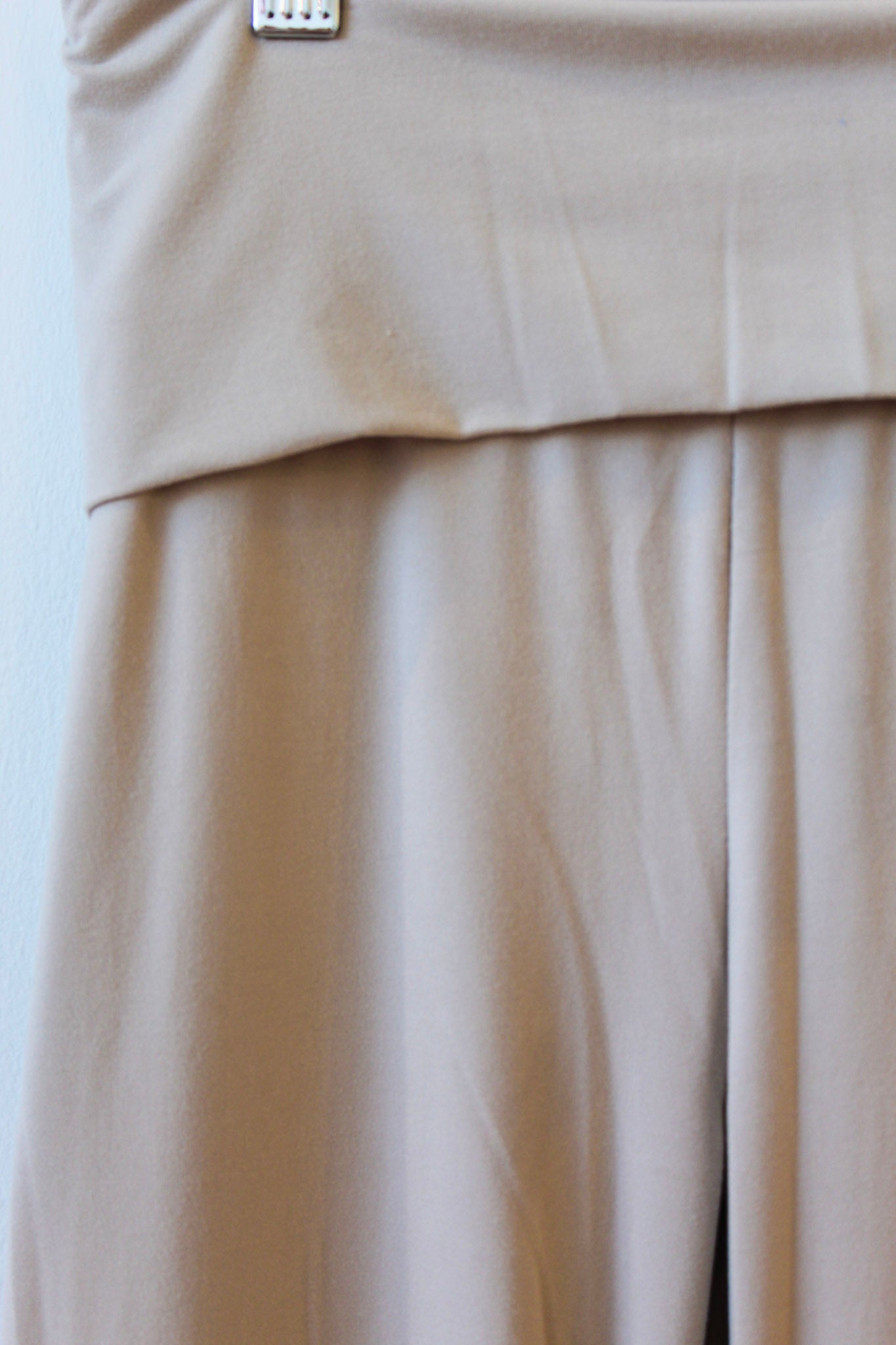 Taupe Foldover Flare Pants