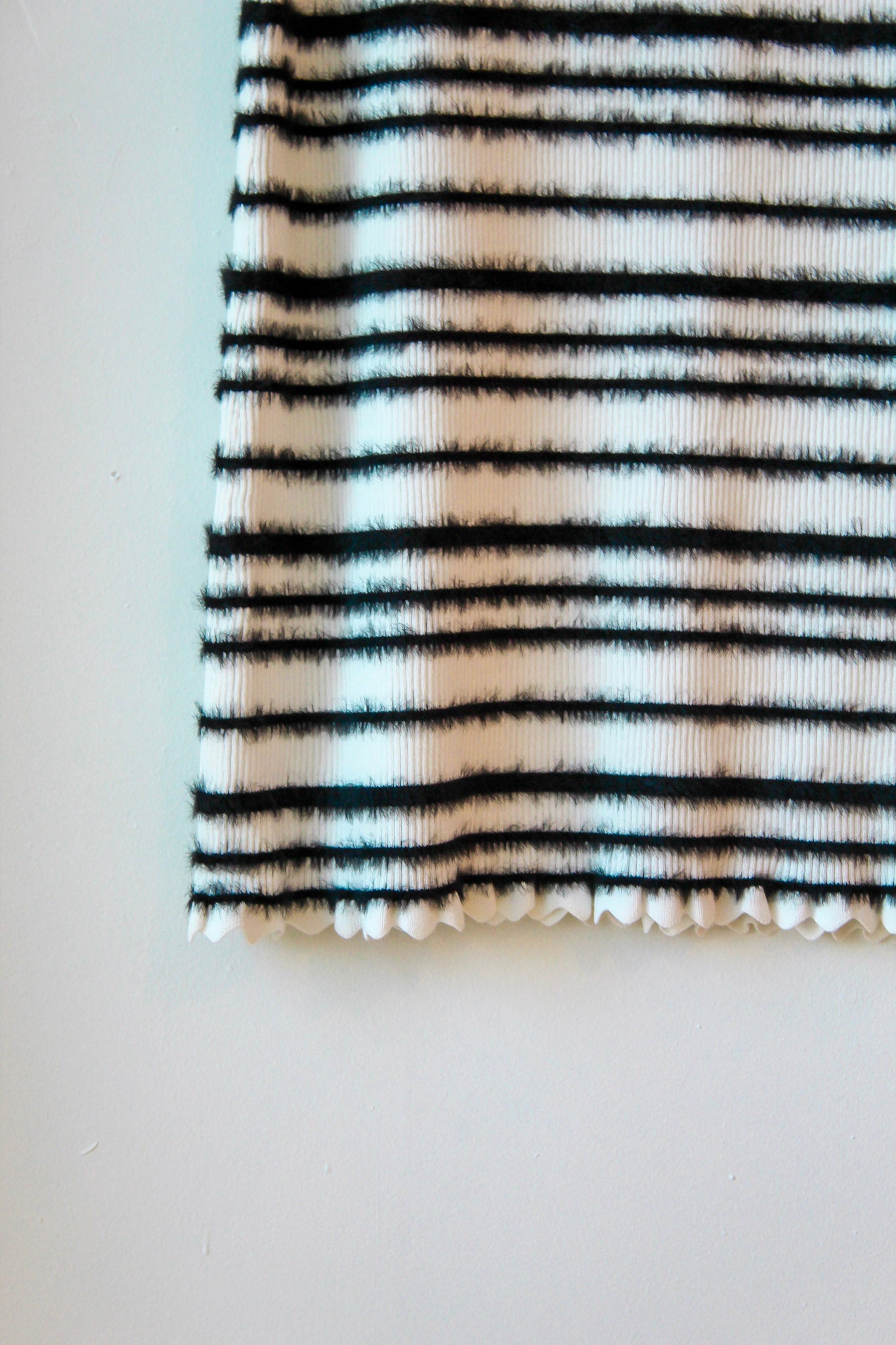 Fuzzy Stripe Midi Skirt