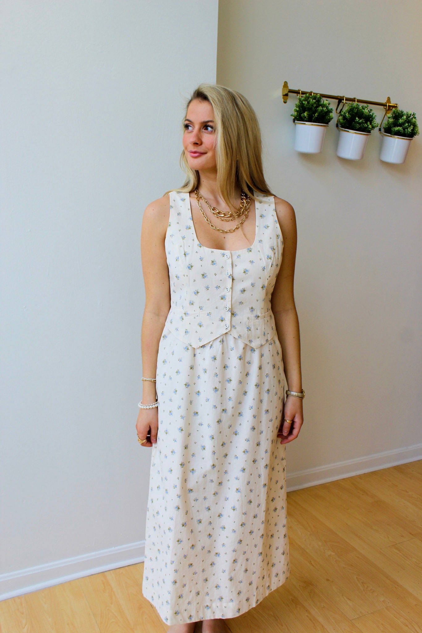 Lina Vest Midi Dress