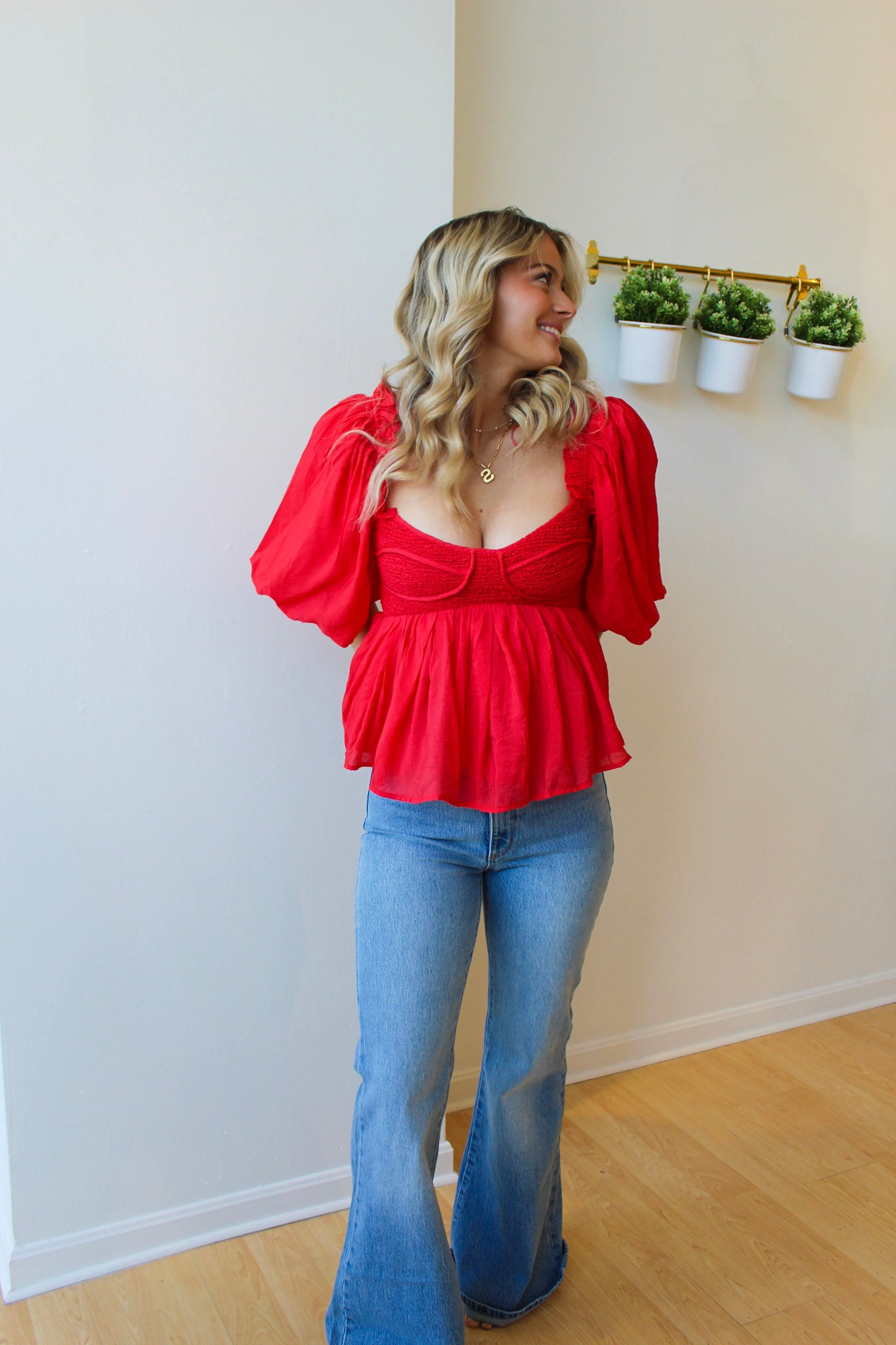 Red Lily Blouse