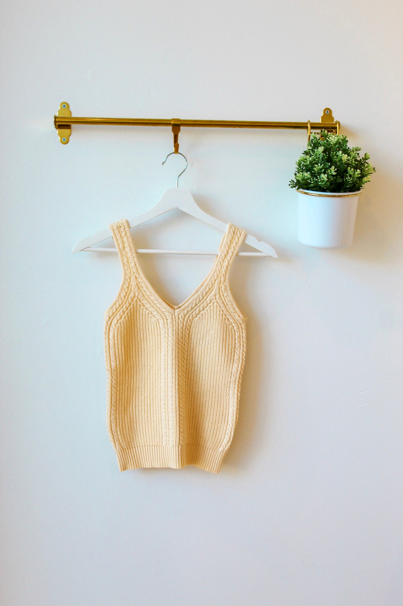 Lyam Knit Tank - Ecru