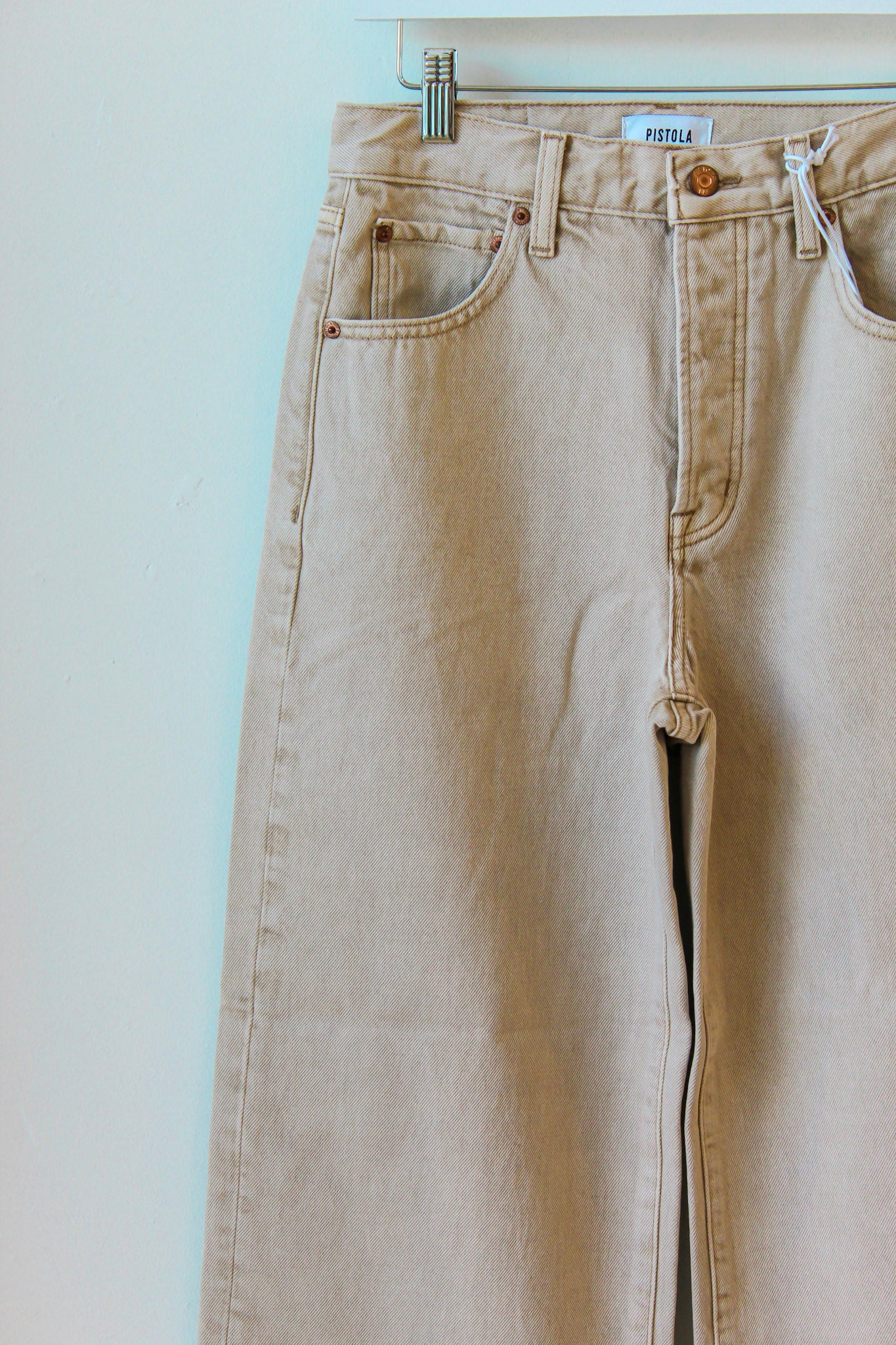 Ryder High Rise Cuffed Jean - Oat