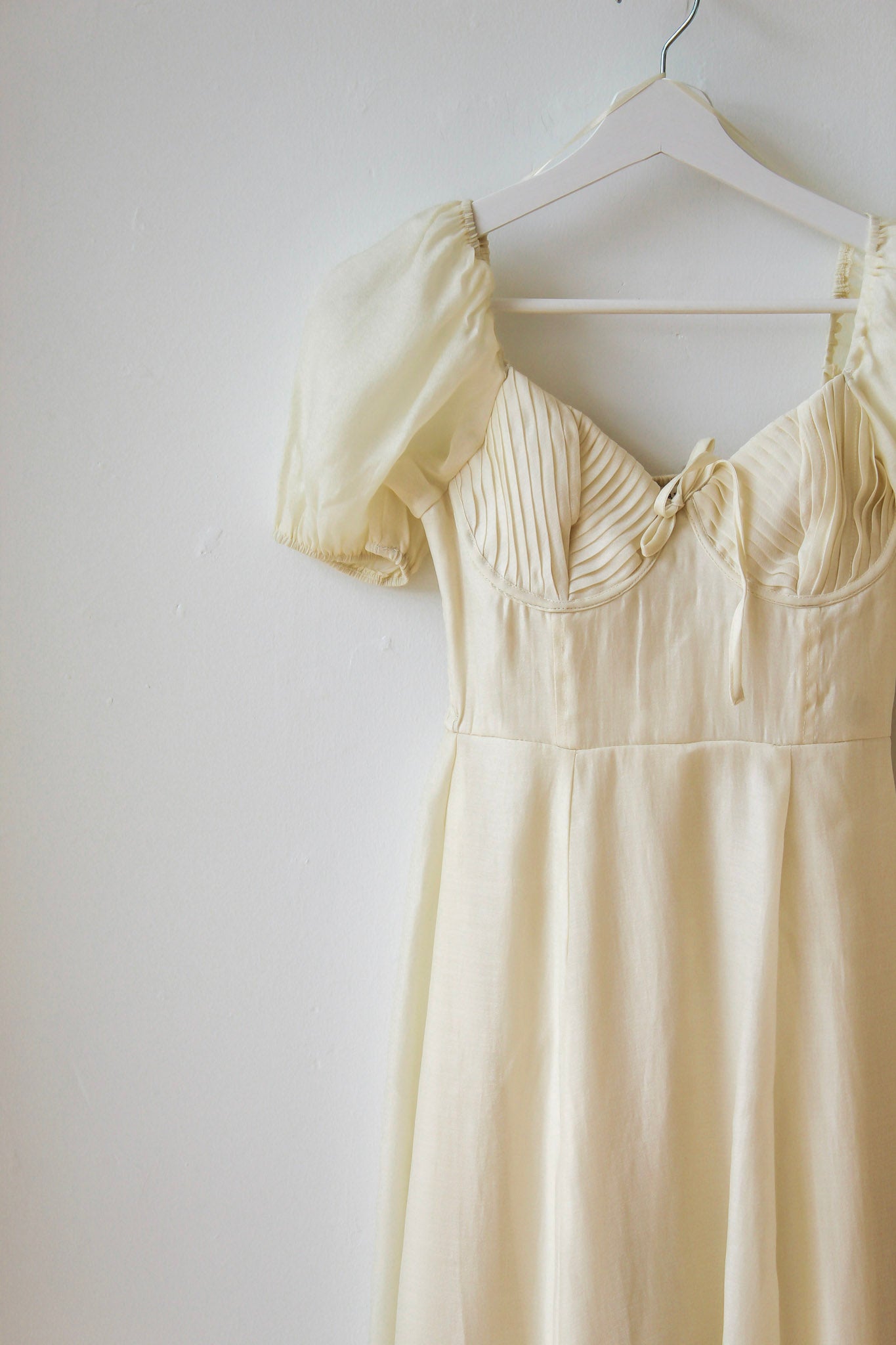 Simone Puff Sleeve Dress - Vanilla Cream