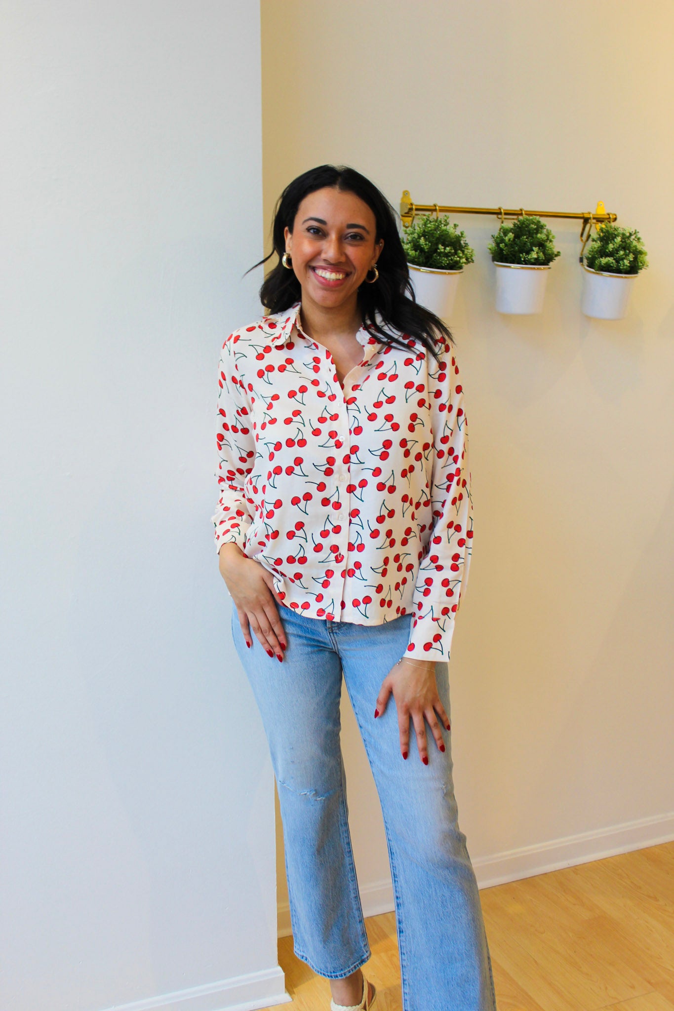 Cherry Delight Ruffle Top