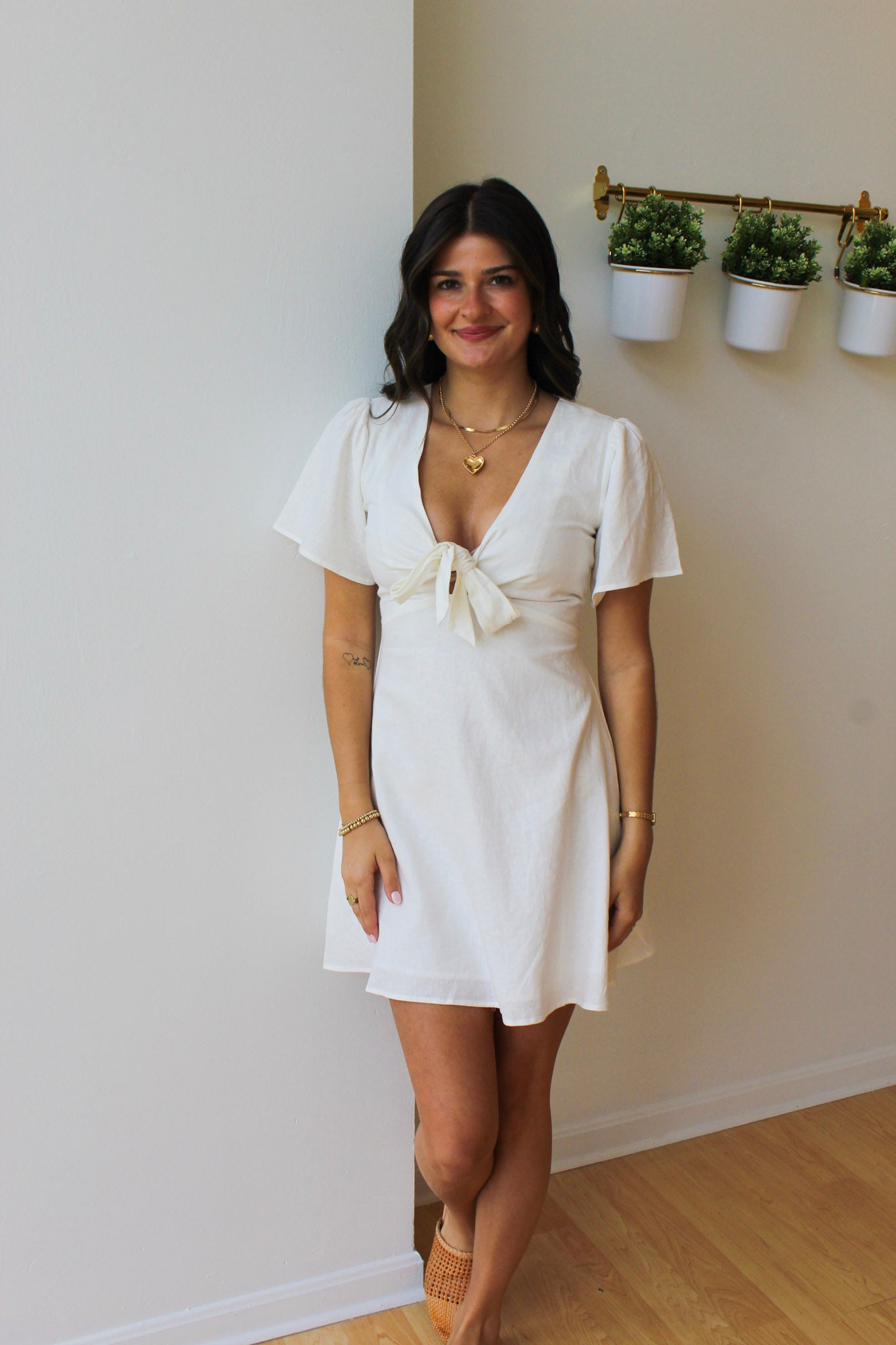 Gracie Tie Front Dress