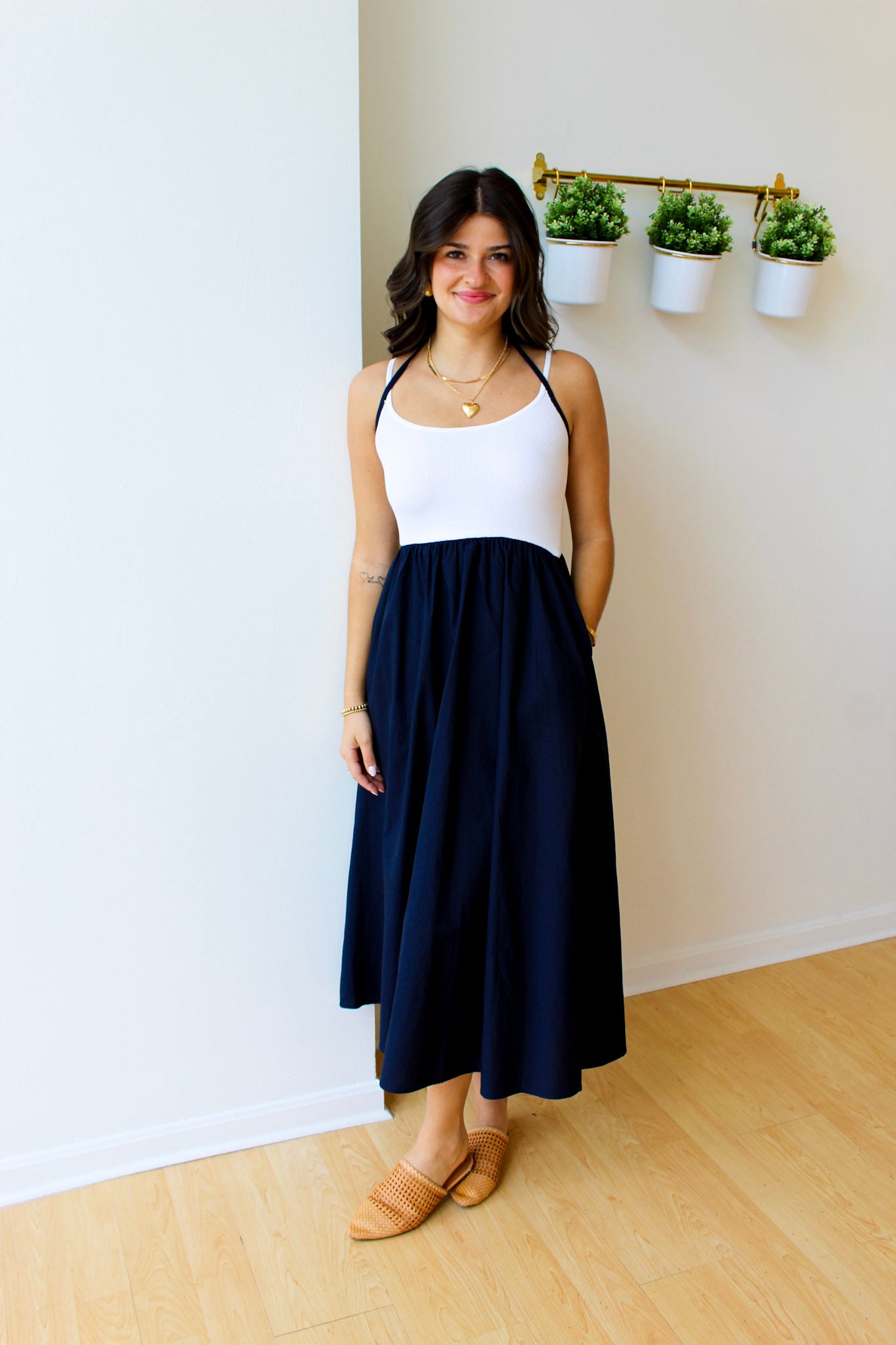 Saylor Halter Midi Dress