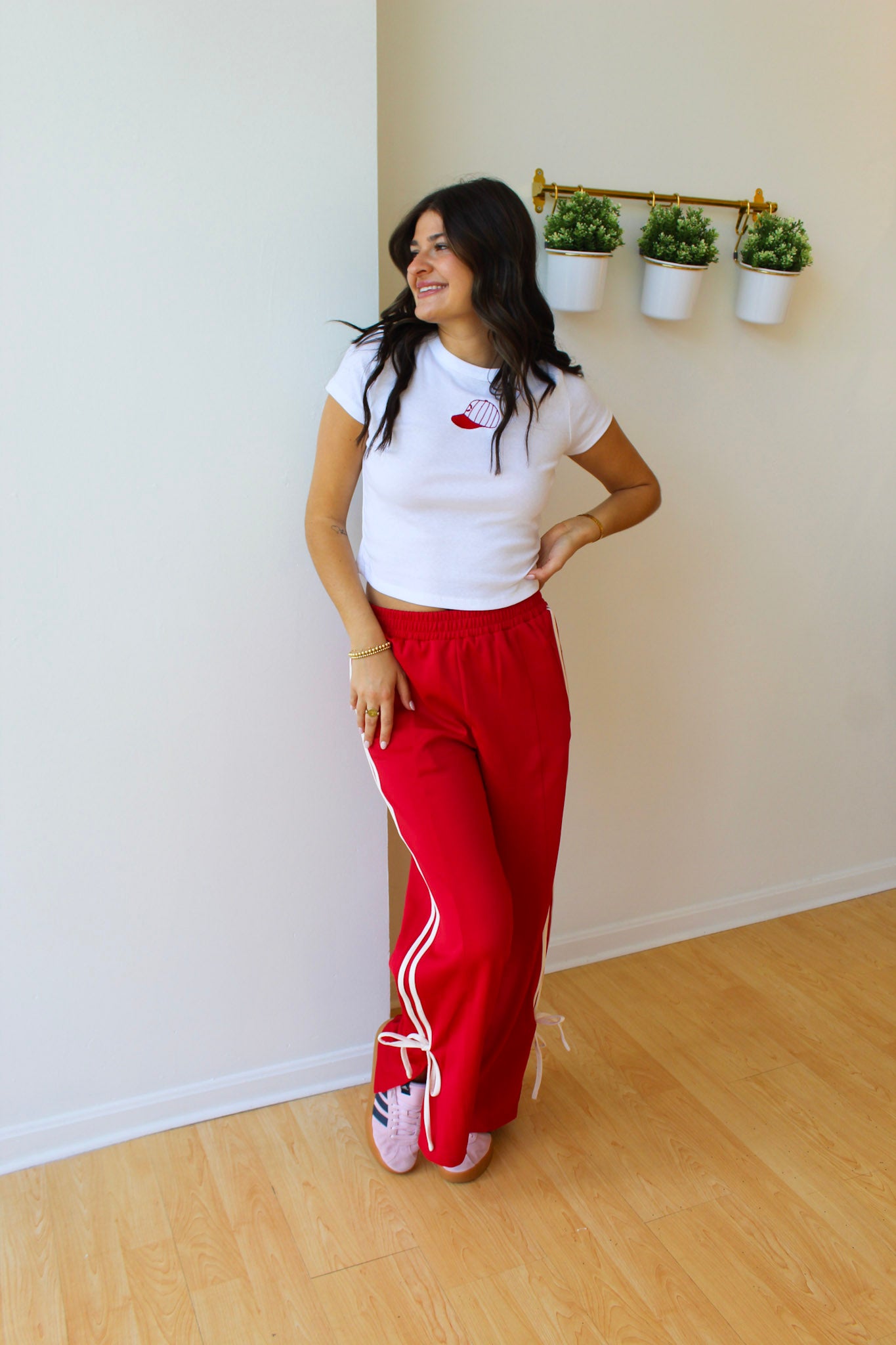 Fire Red Track Pants