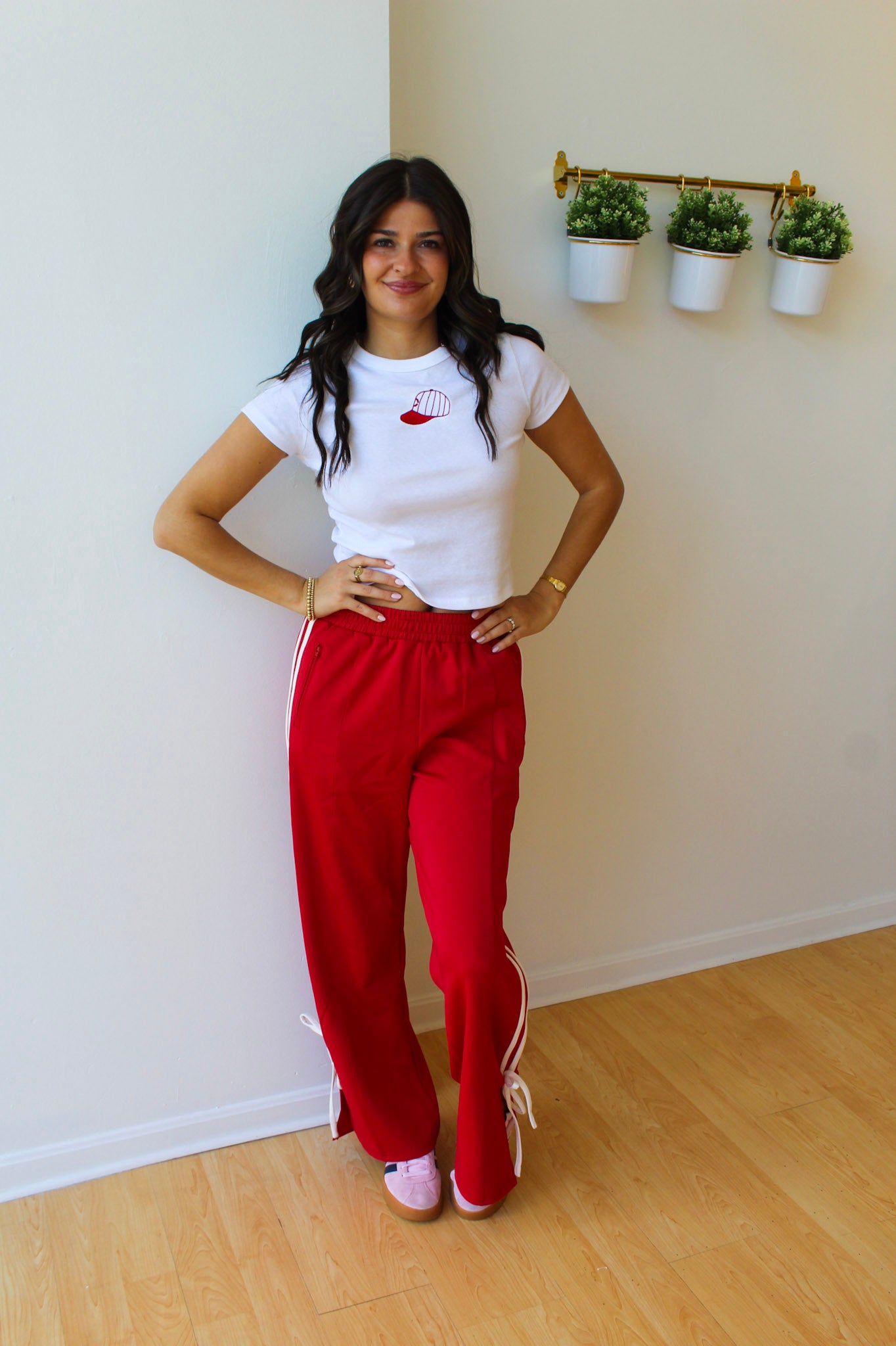 Fire Red Track Pants