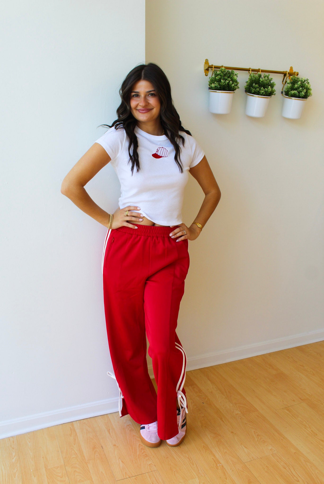 Fire Red Track Pants