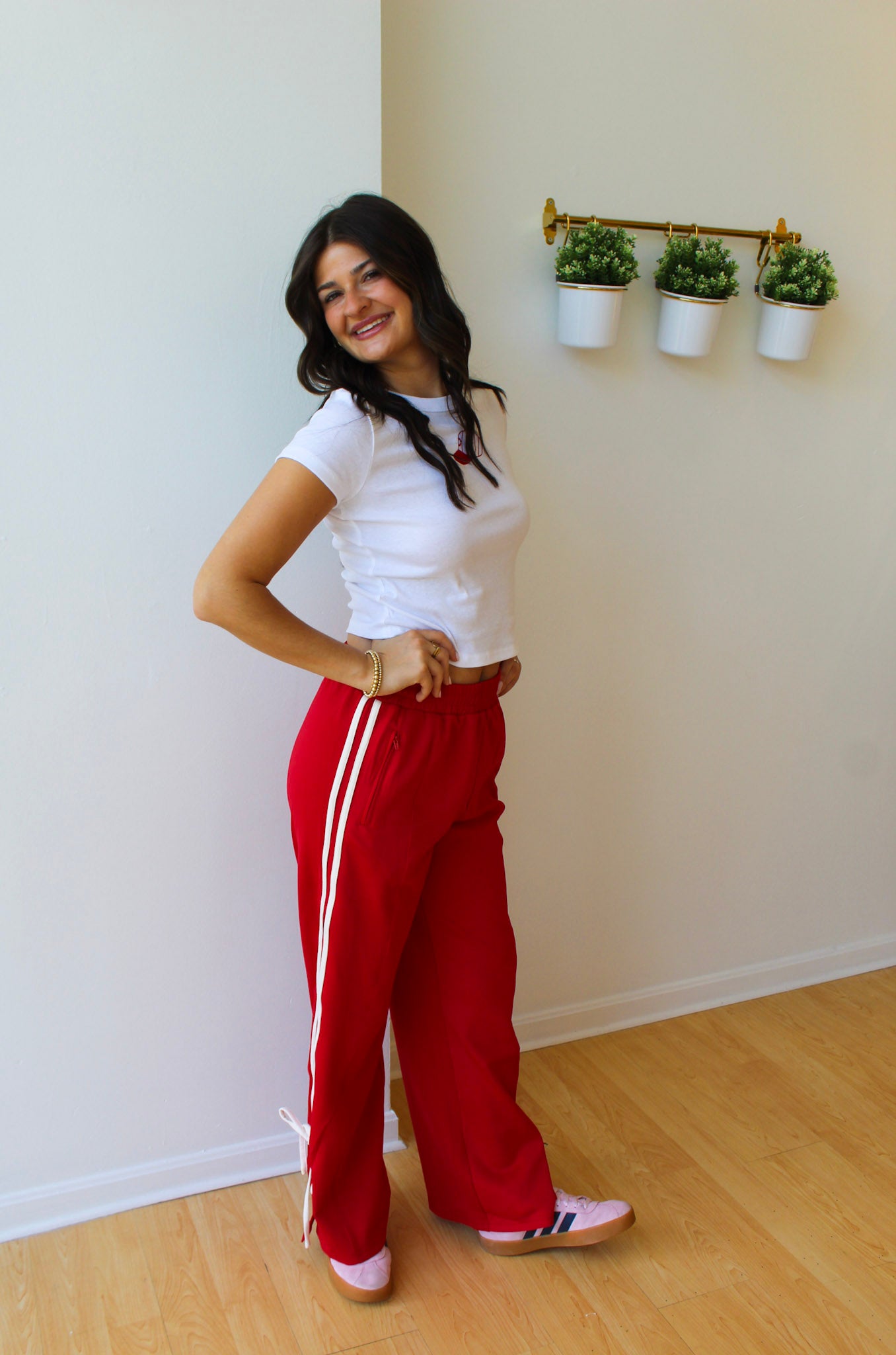 Fire Red Track Pants