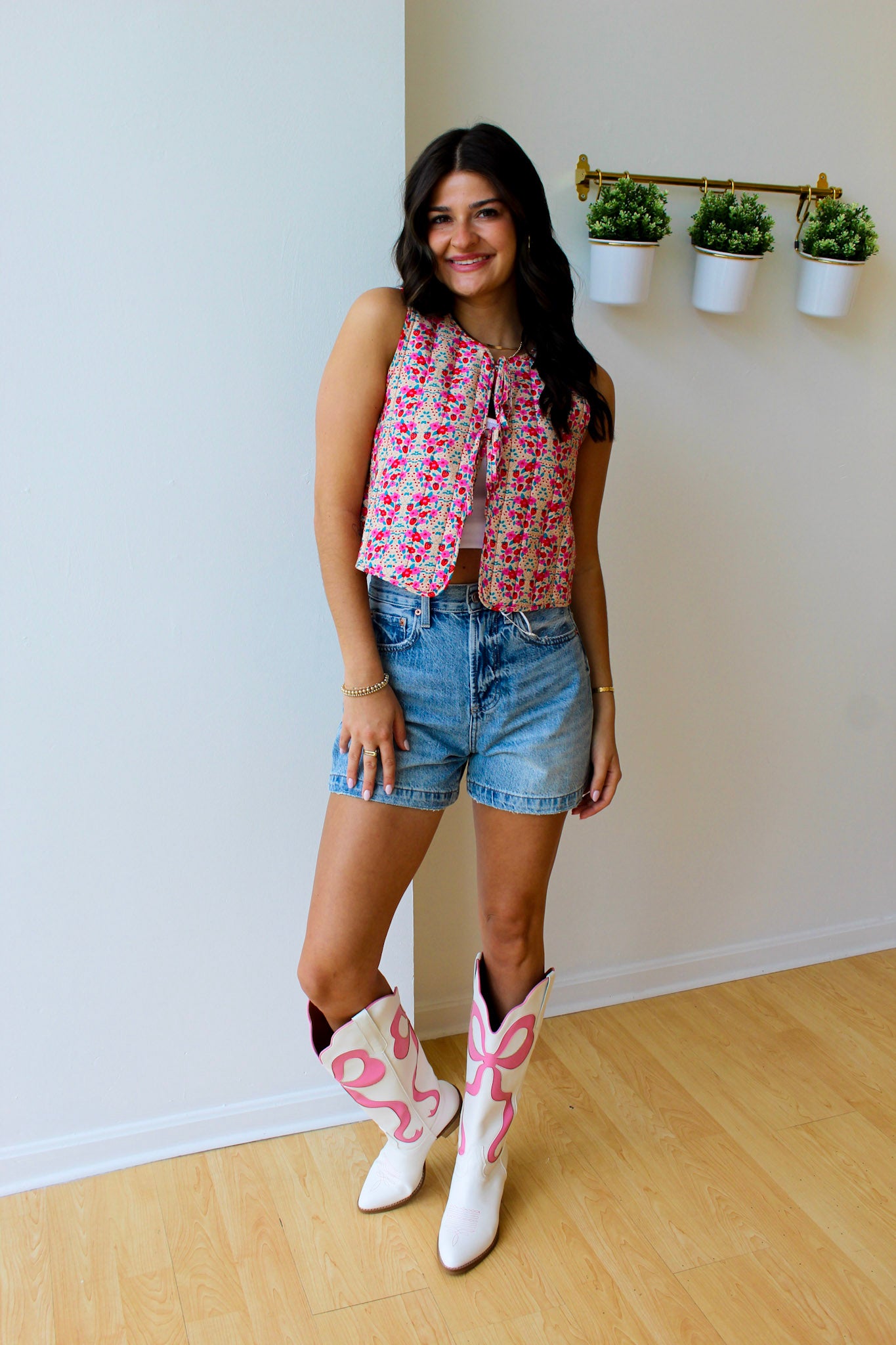 Sugar Print Bow Vest