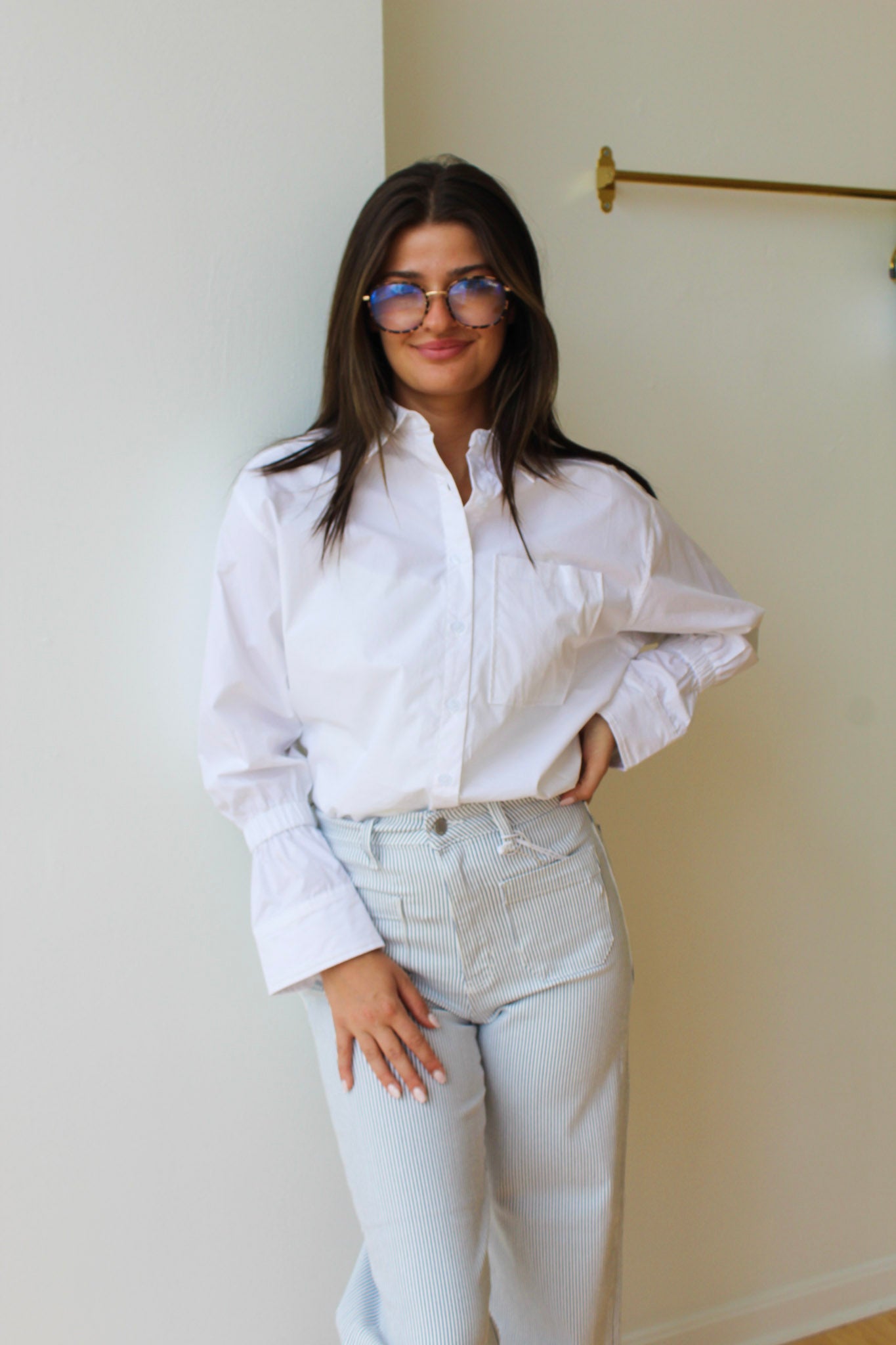 JBD Striped Patch Pocket Jeans