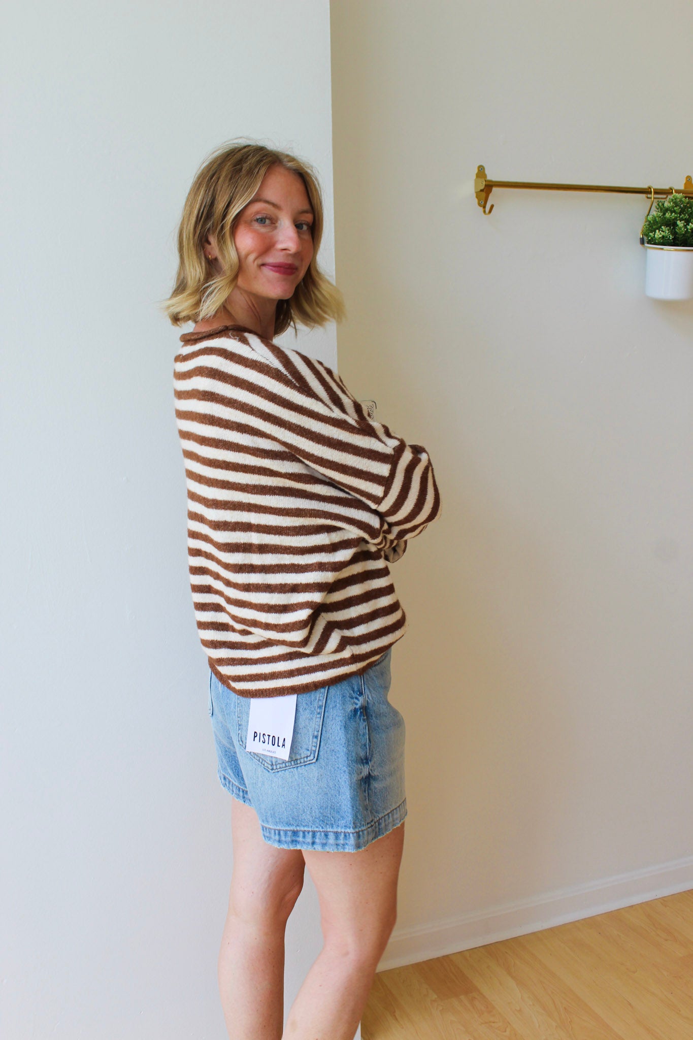 Chocolate Striped Piper Cardigan