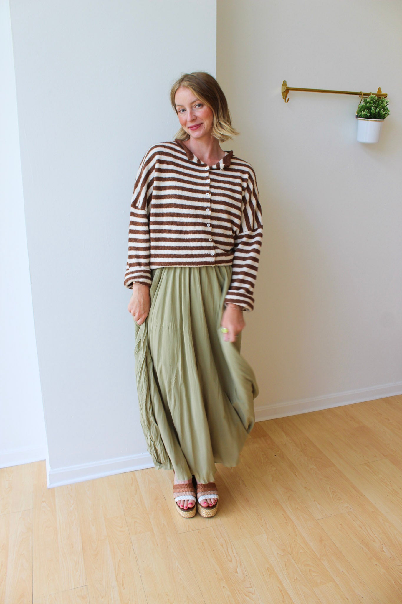 Chocolate Striped Piper Cardigan
