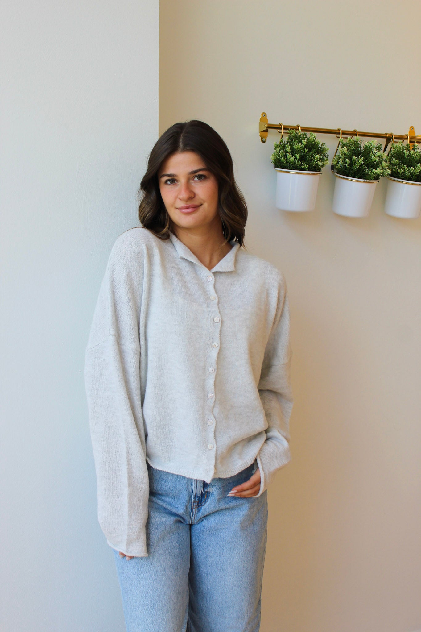 Piper Cardigan - Light Gray