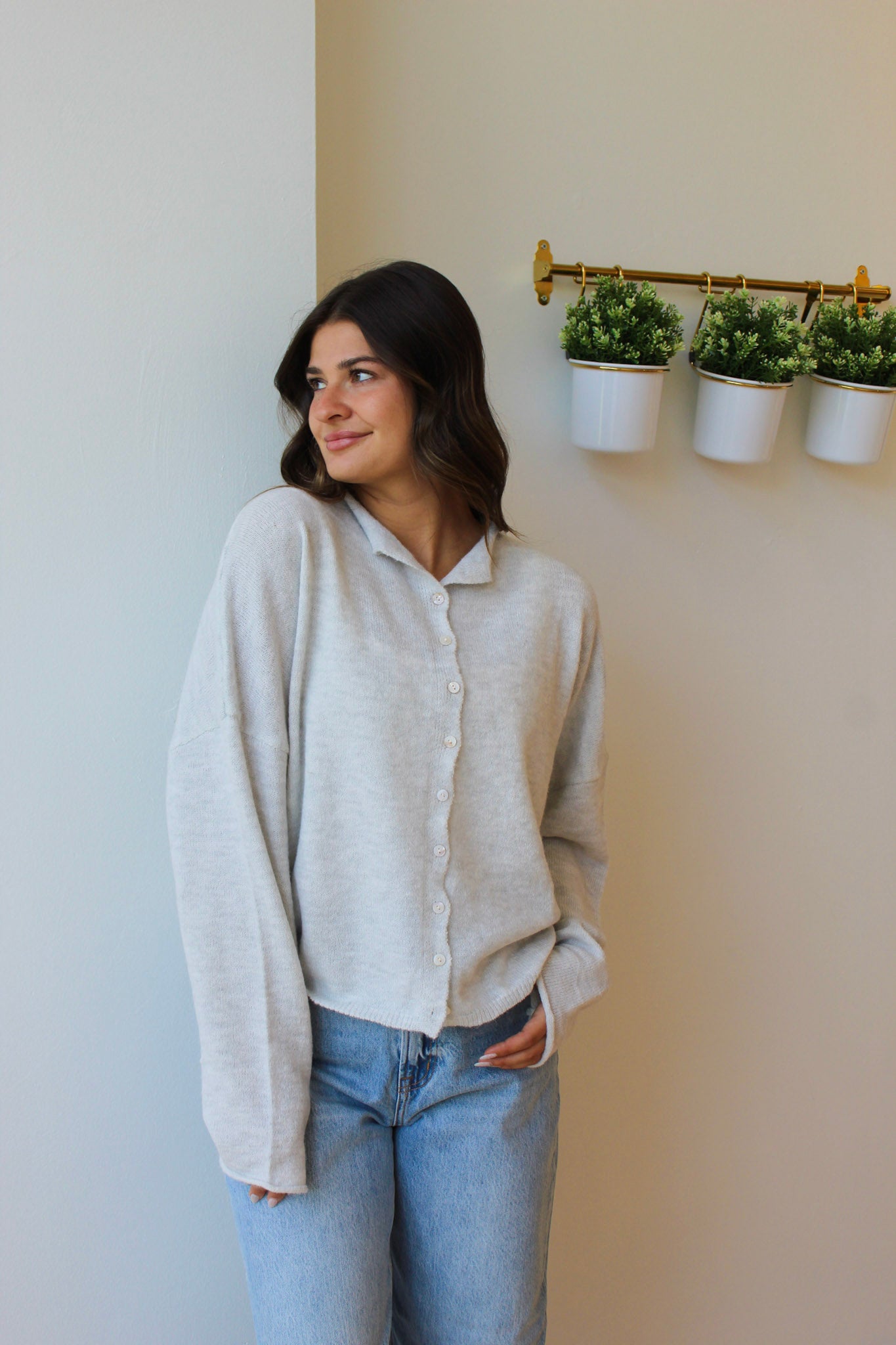 Piper Cardigan - Light Gray
