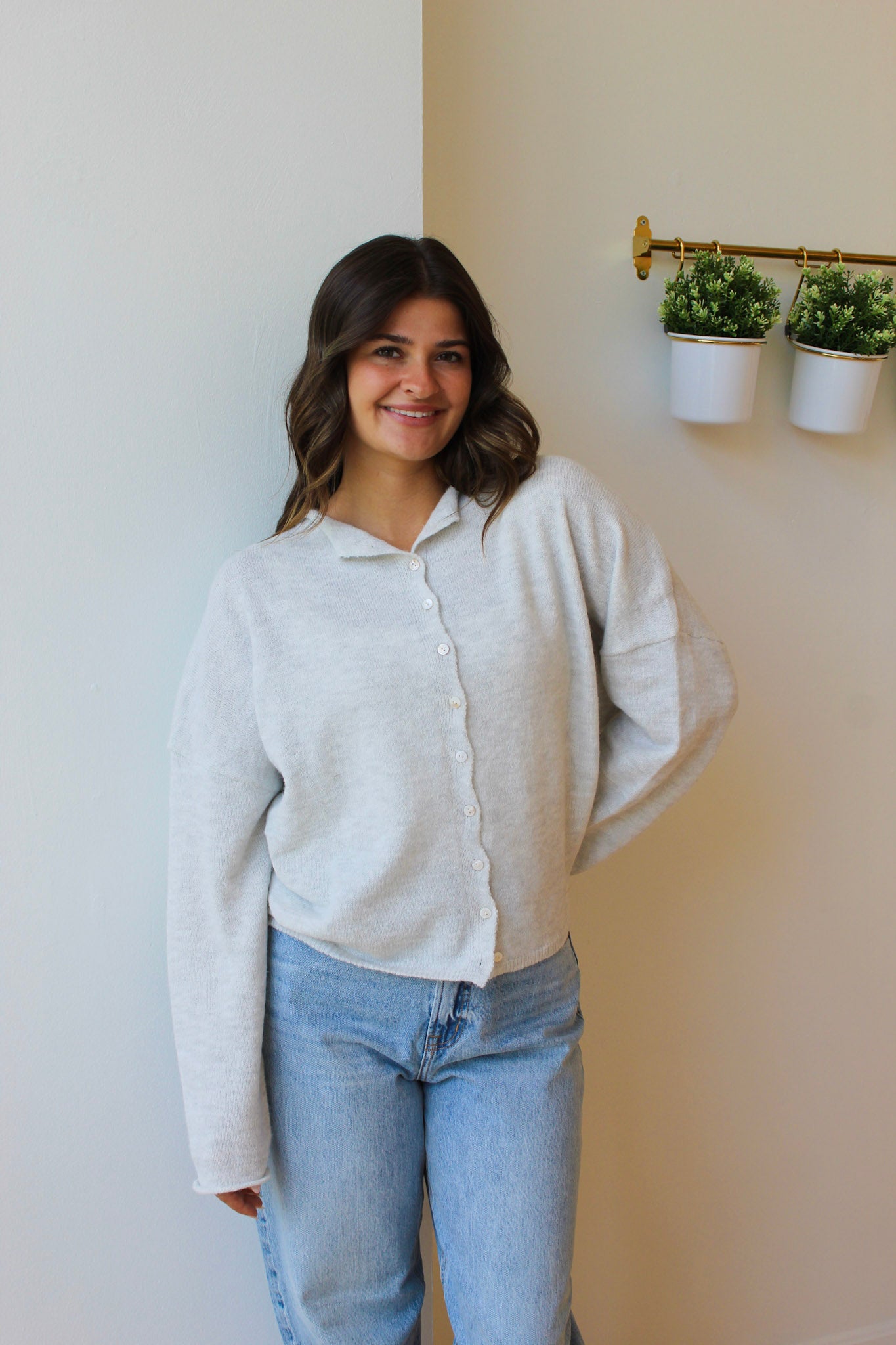 Piper Cardigan - Light Gray