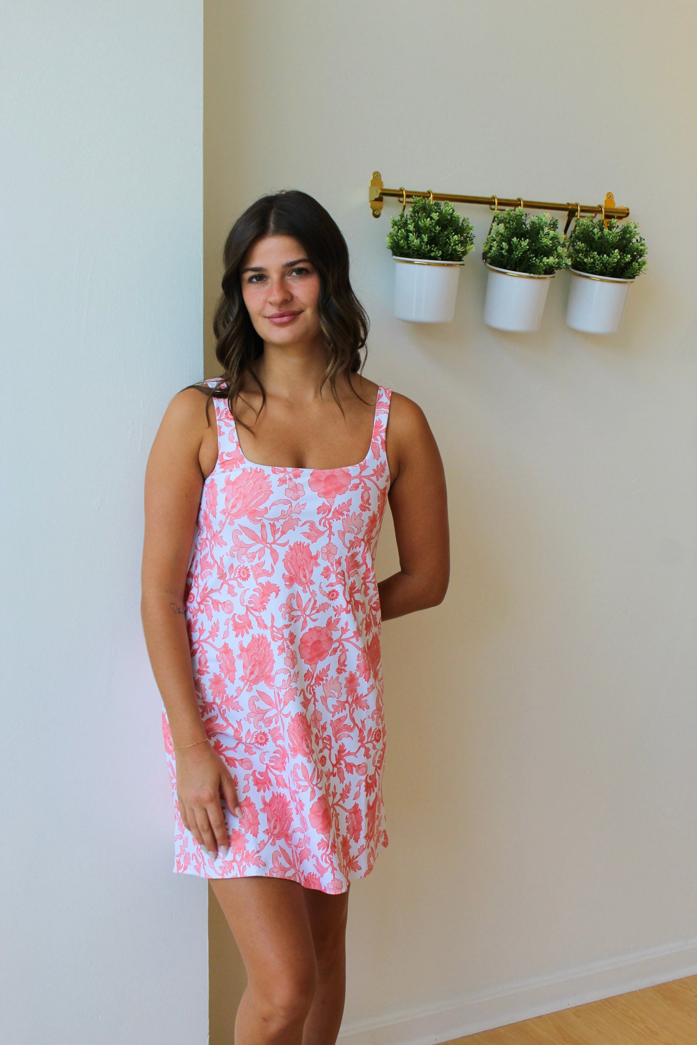 Carol Dress - Coral Floral