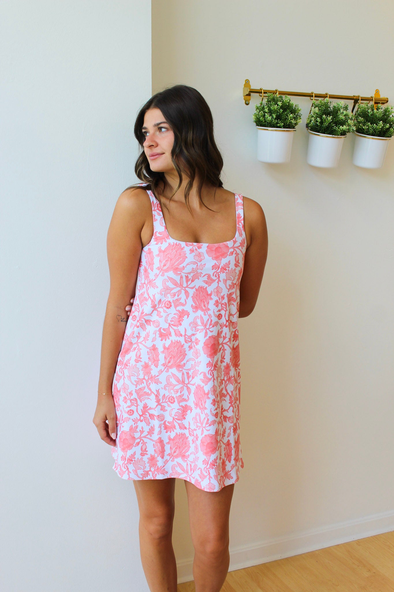 Carol Dress - Coral Floral