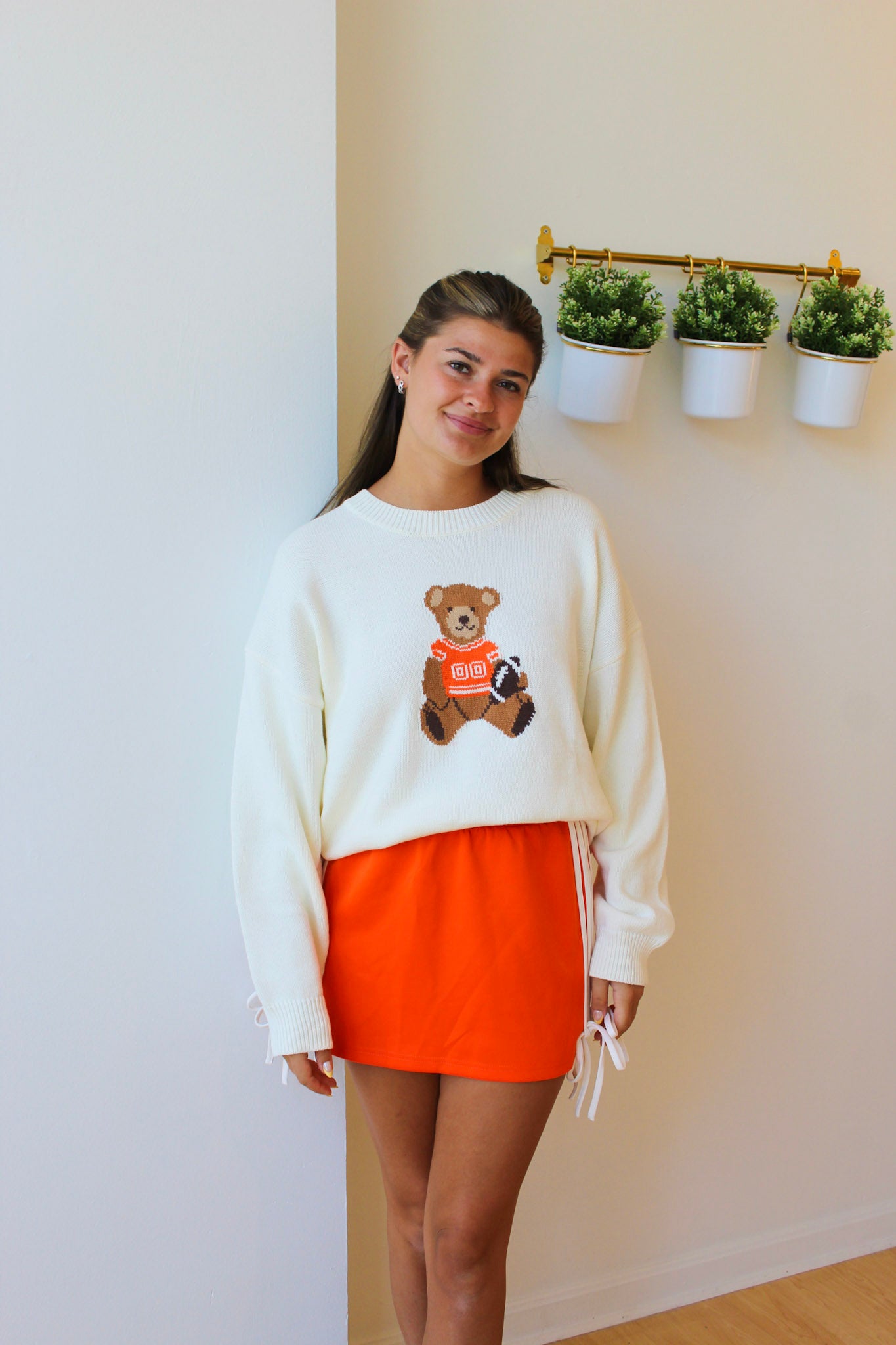 Orange Teddy Sweater