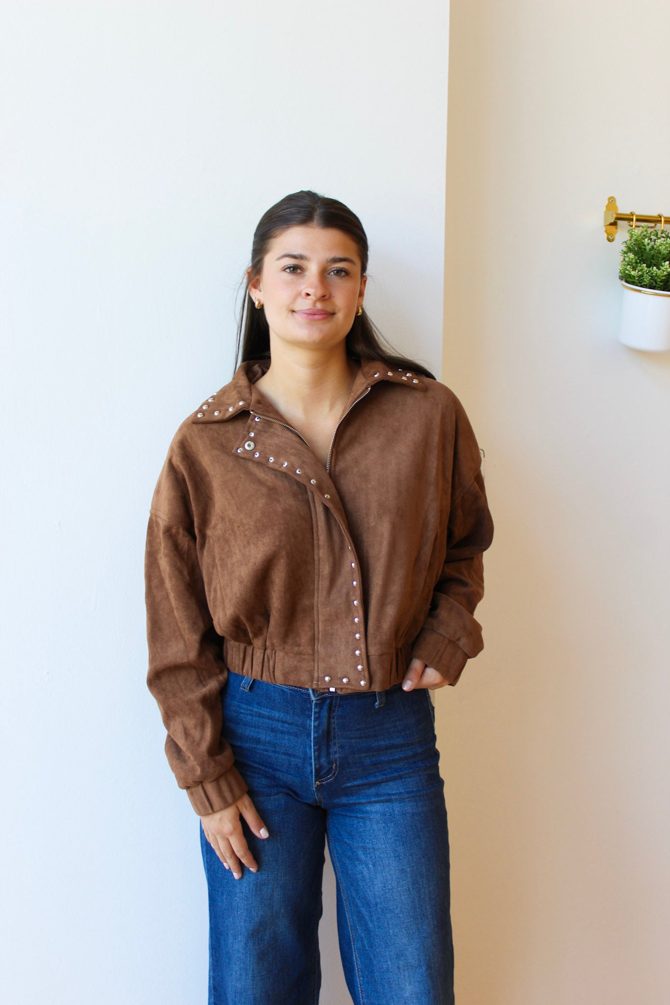 Fiona Studded Bomber Jacket