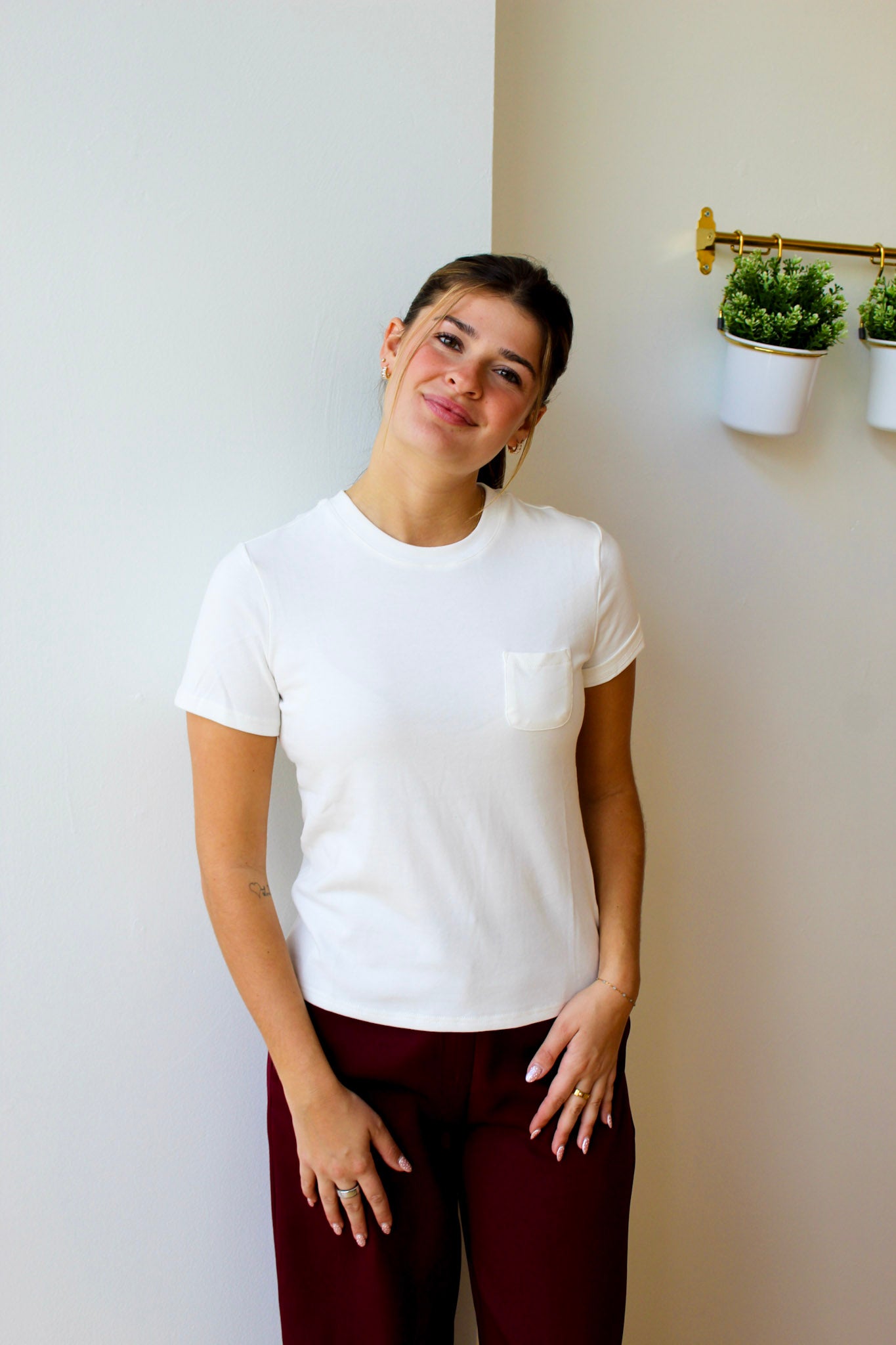 Basic White Pocket Tee