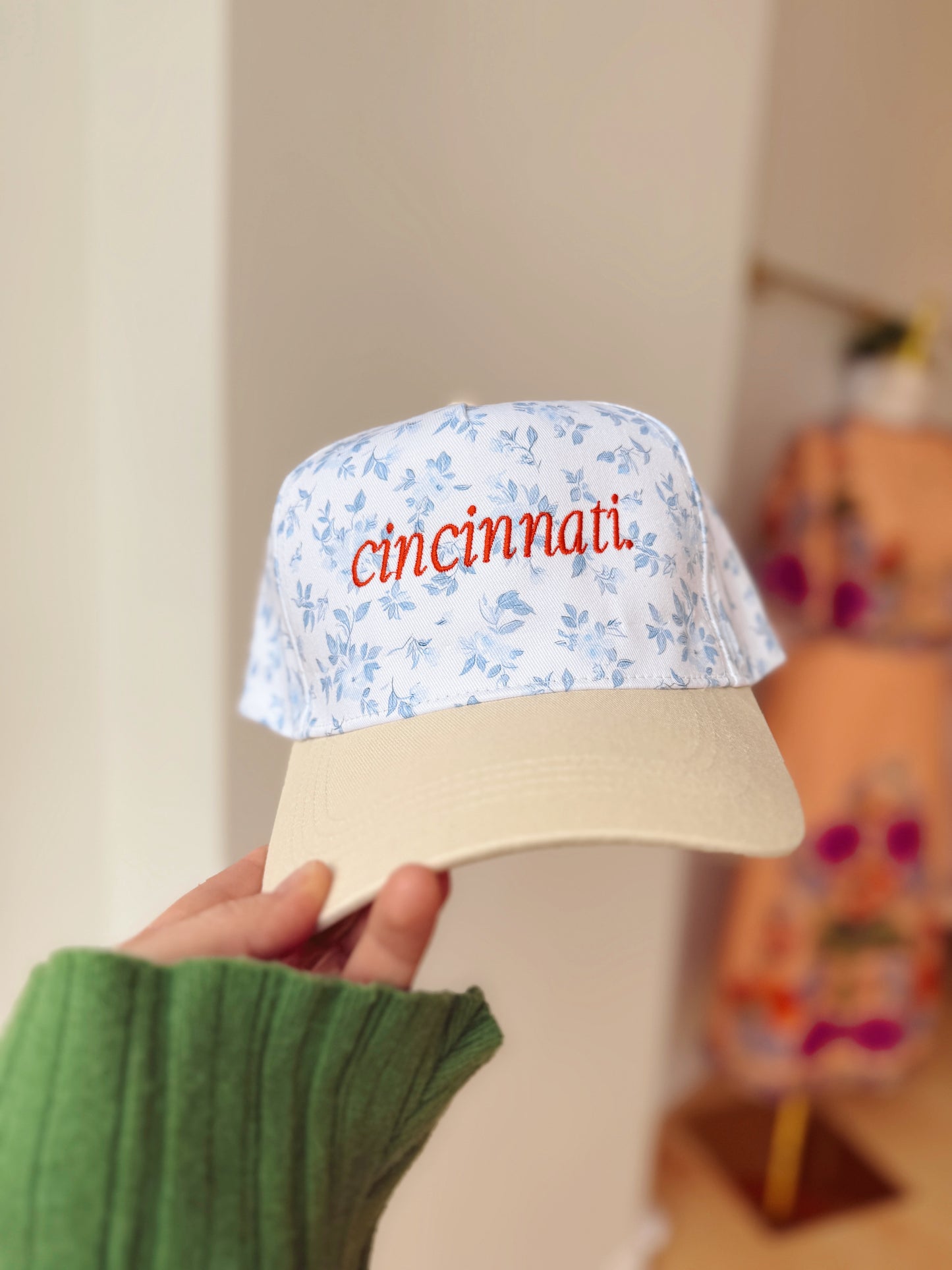 Floral Embroidery Cincinnati Cap