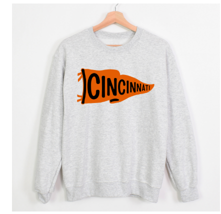Cincinnati Pennant Crewneck - PREORDER