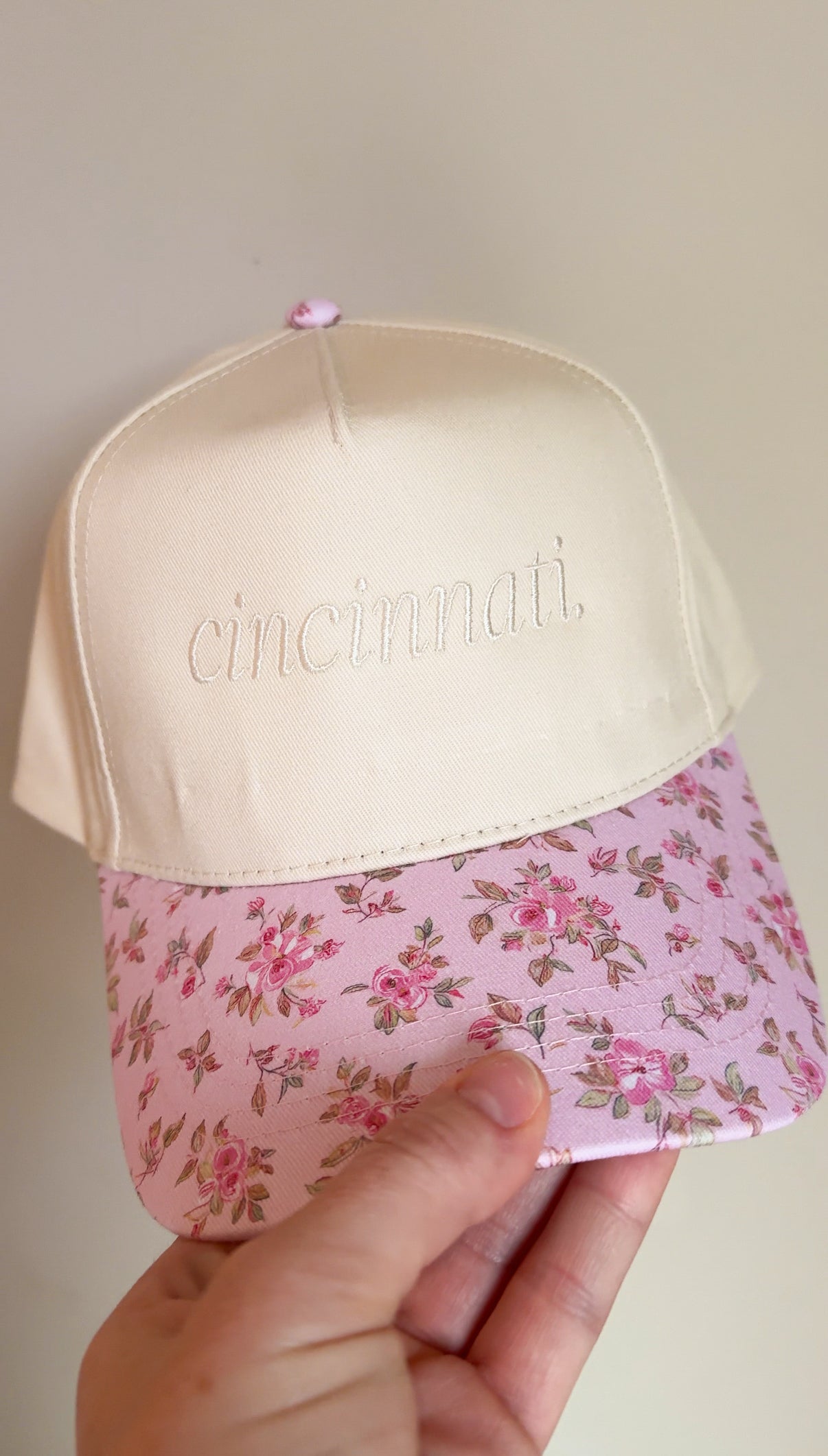 Floral Embroidery Cincinnati Cap