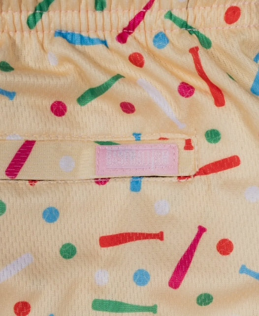Confetti Cupcake Diamond Air Mesh Shorts - Youth