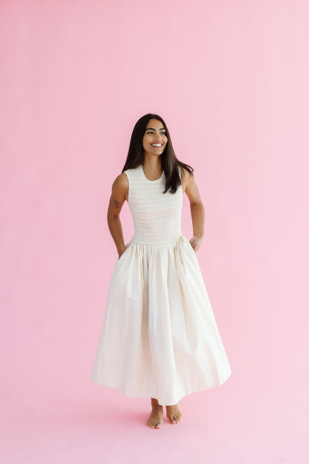Pistola Gladys Dress - Oyster Shell
