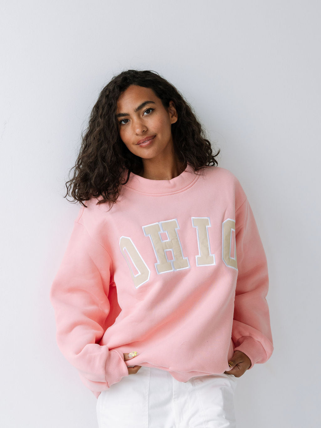 Ohio Mockneck - Pink/Tan