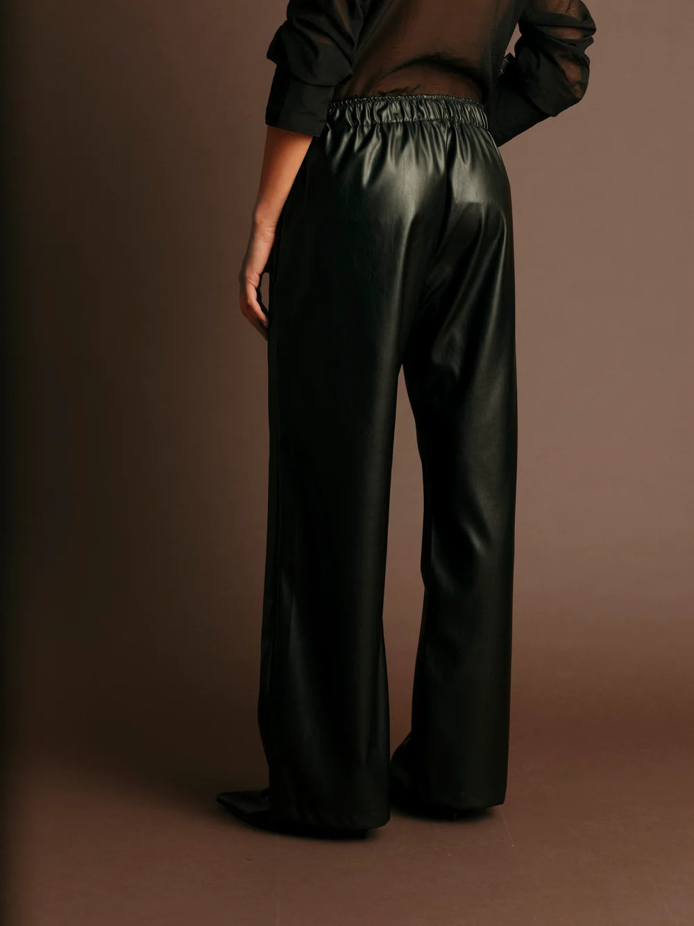 Dante Vegan Leather Pants - Black