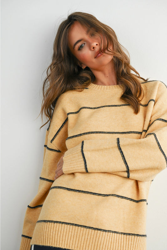 Marigold Striped Sweater