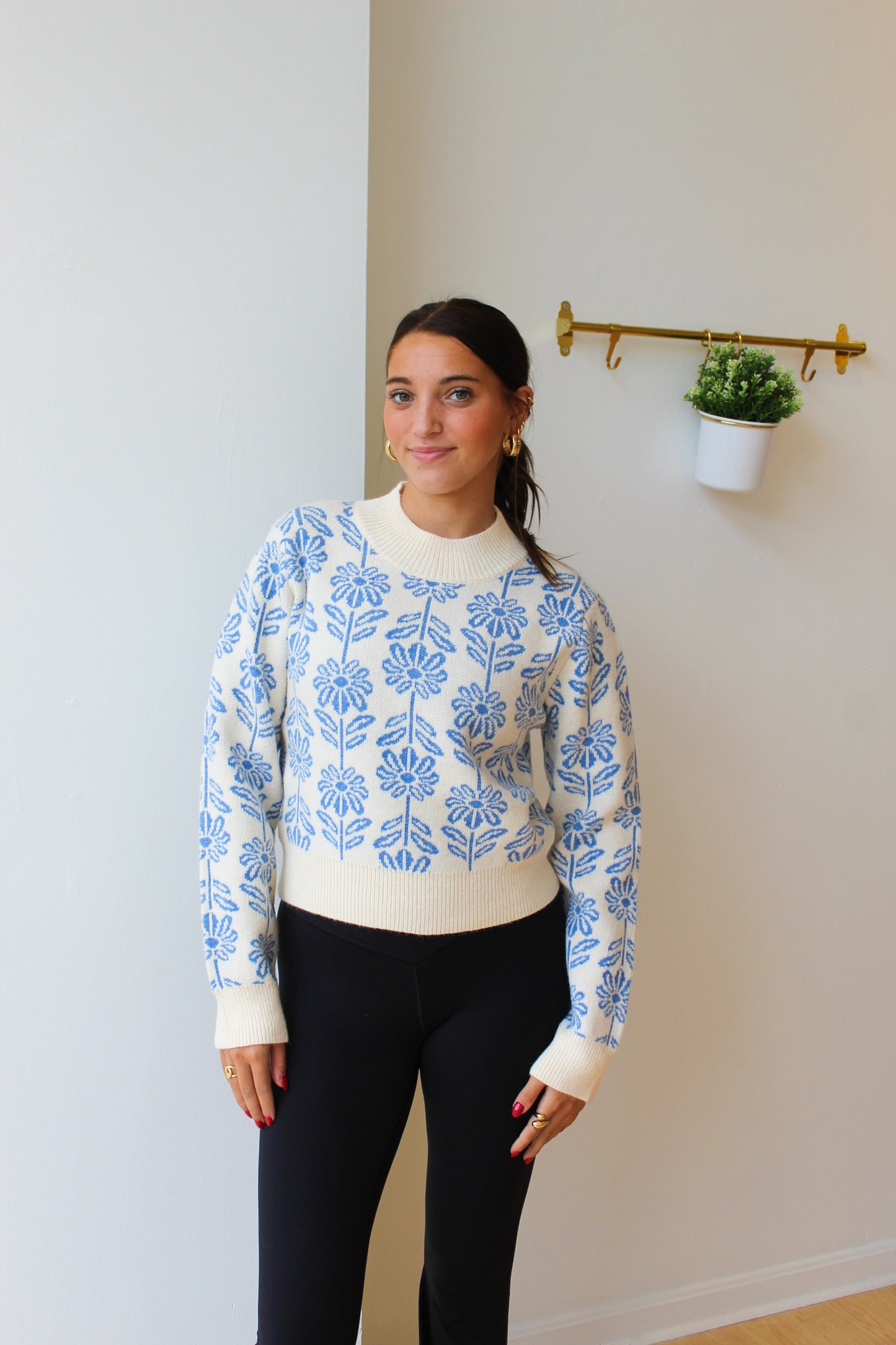 Blueberry Blooms Sweater