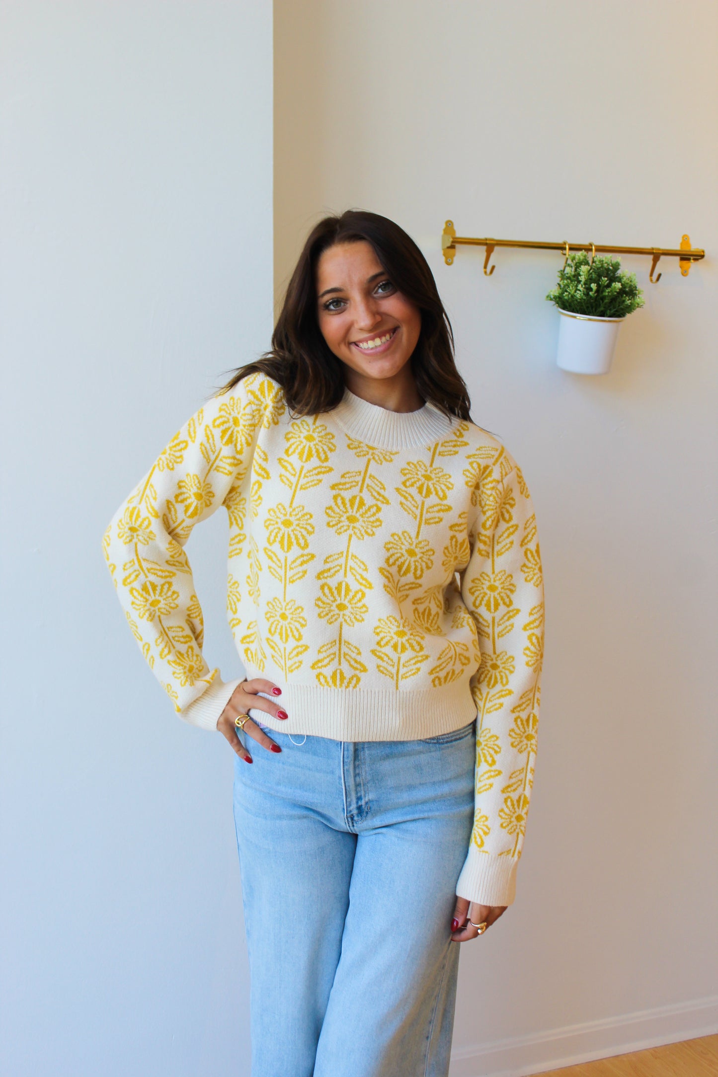 Honeysuckle Floral Sweater