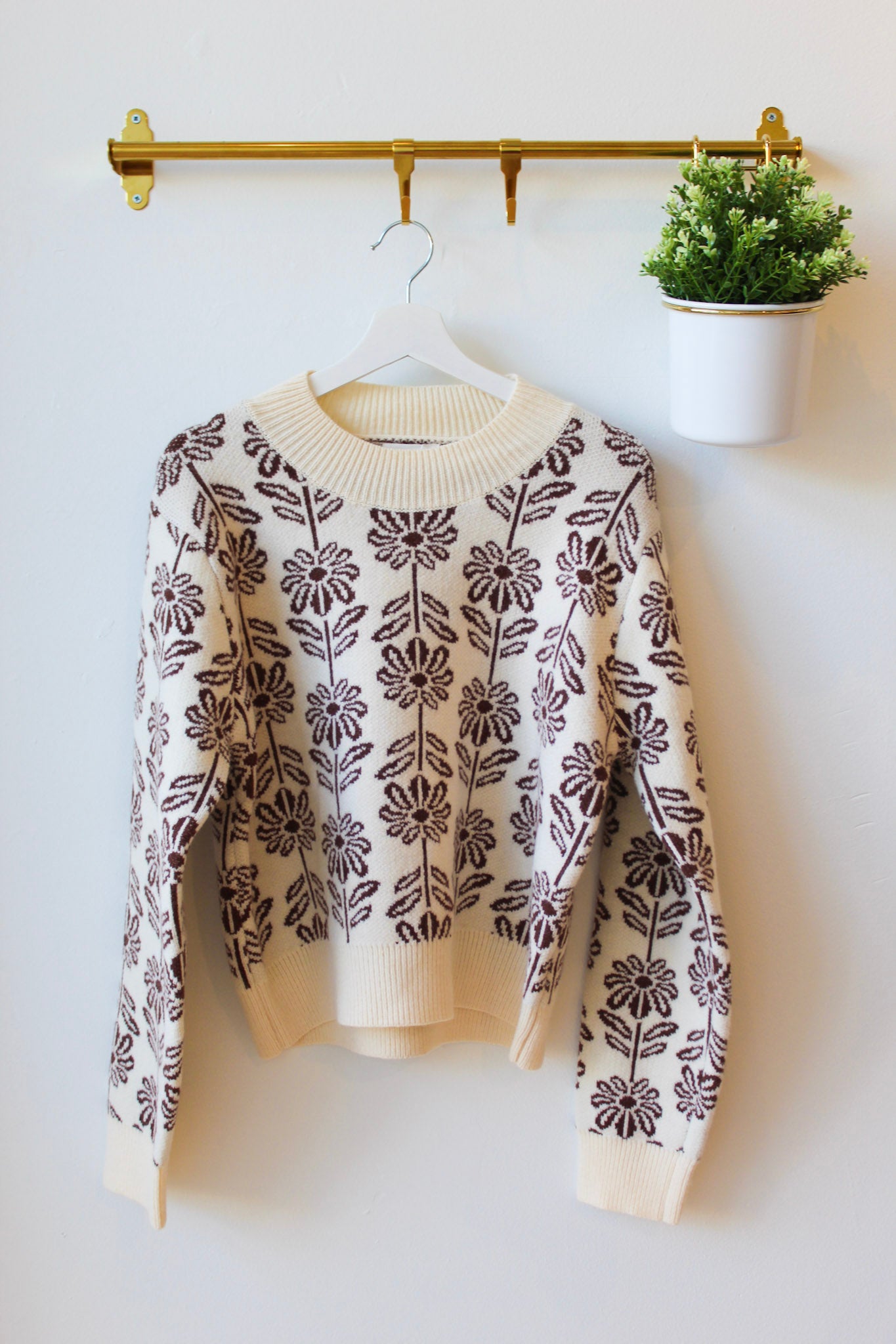 Chocolate Blooms Sweater