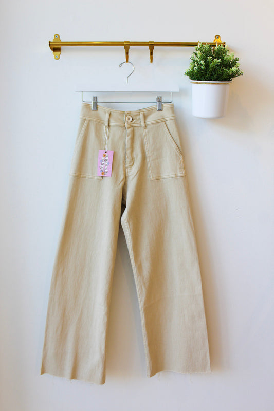 Tan Cotton Stretch Jeans