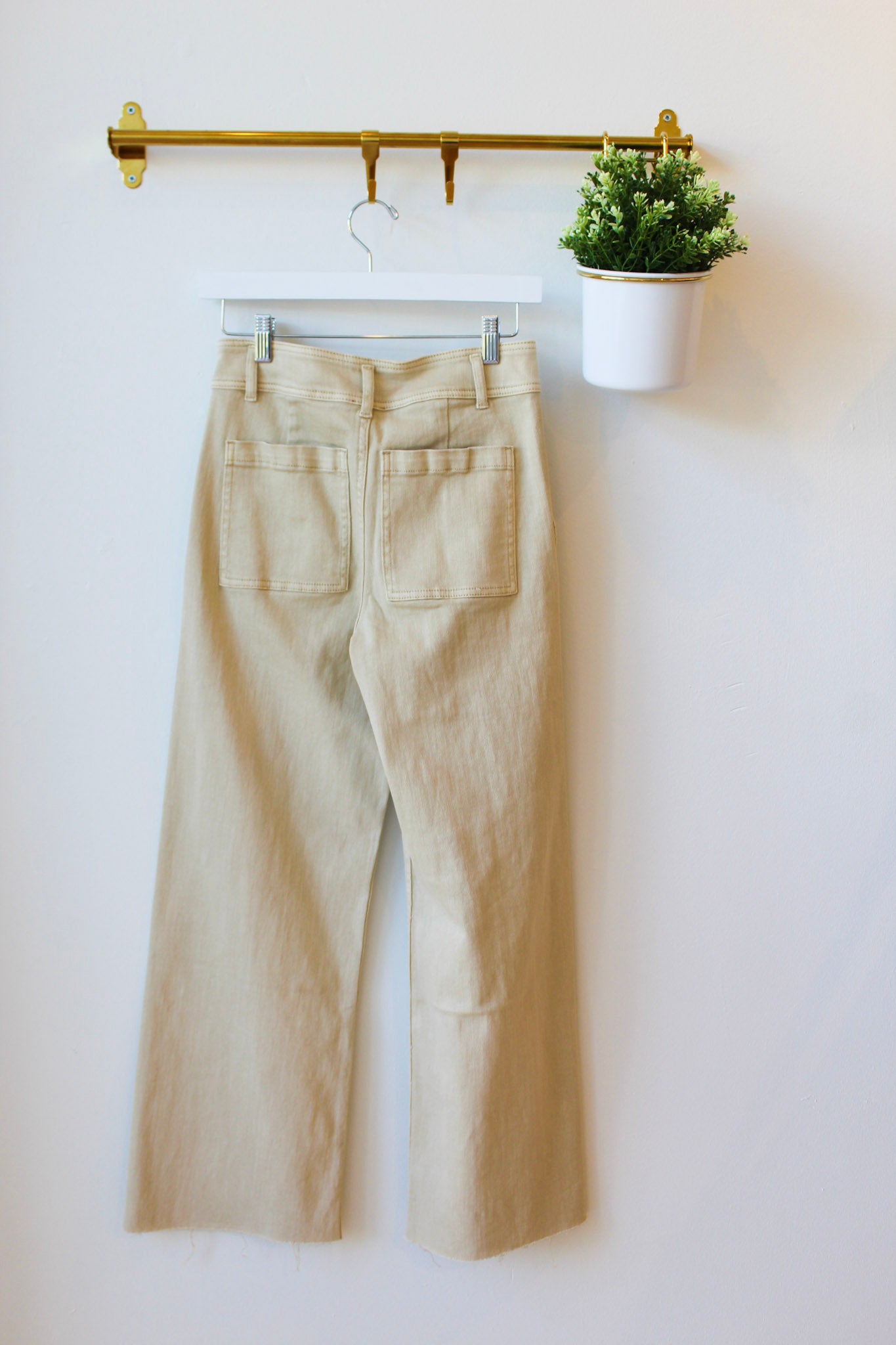 Tan Cotton Stretch Jeans