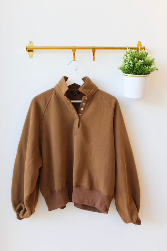 Caramel Snap Button Pullover