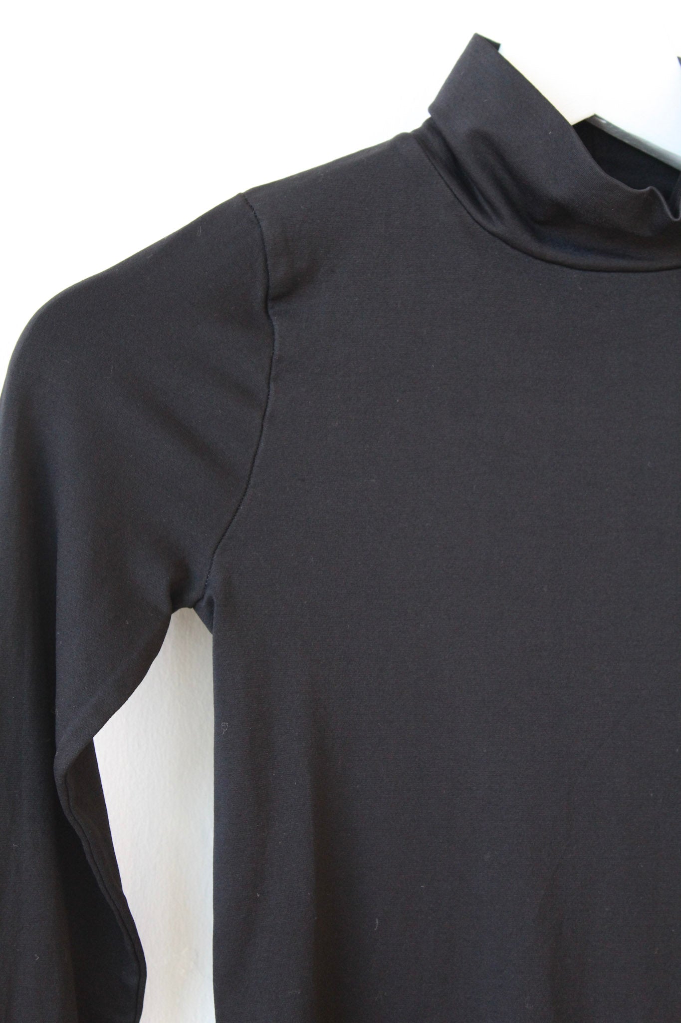 Stretchy Black Mock Neck Top