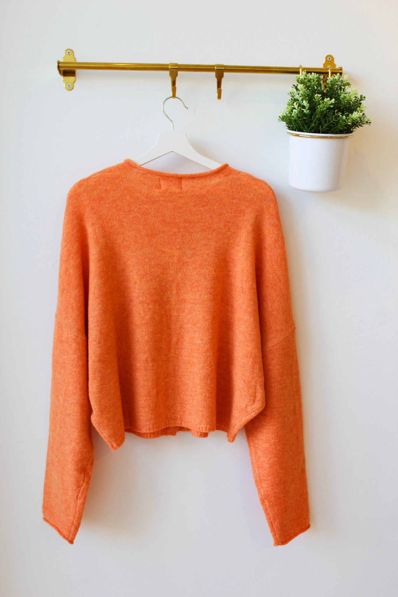 Orange Piper Cardigan