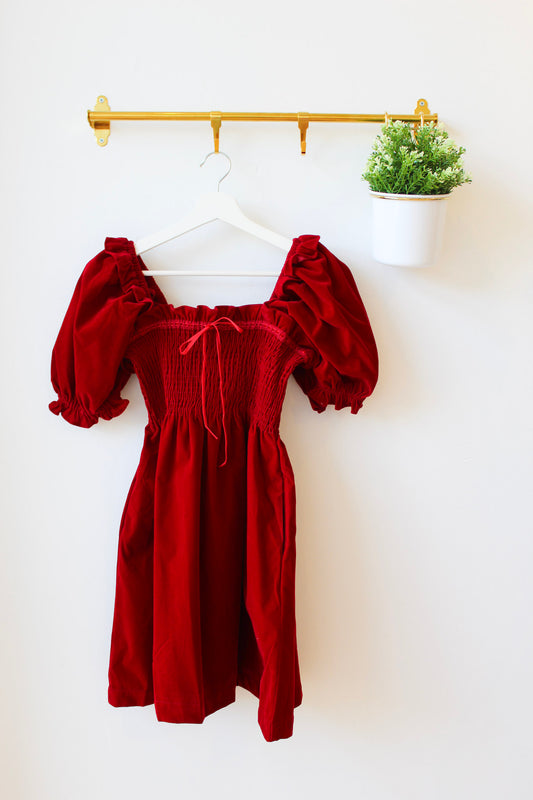 Vincent Velvet Babydoll Dress