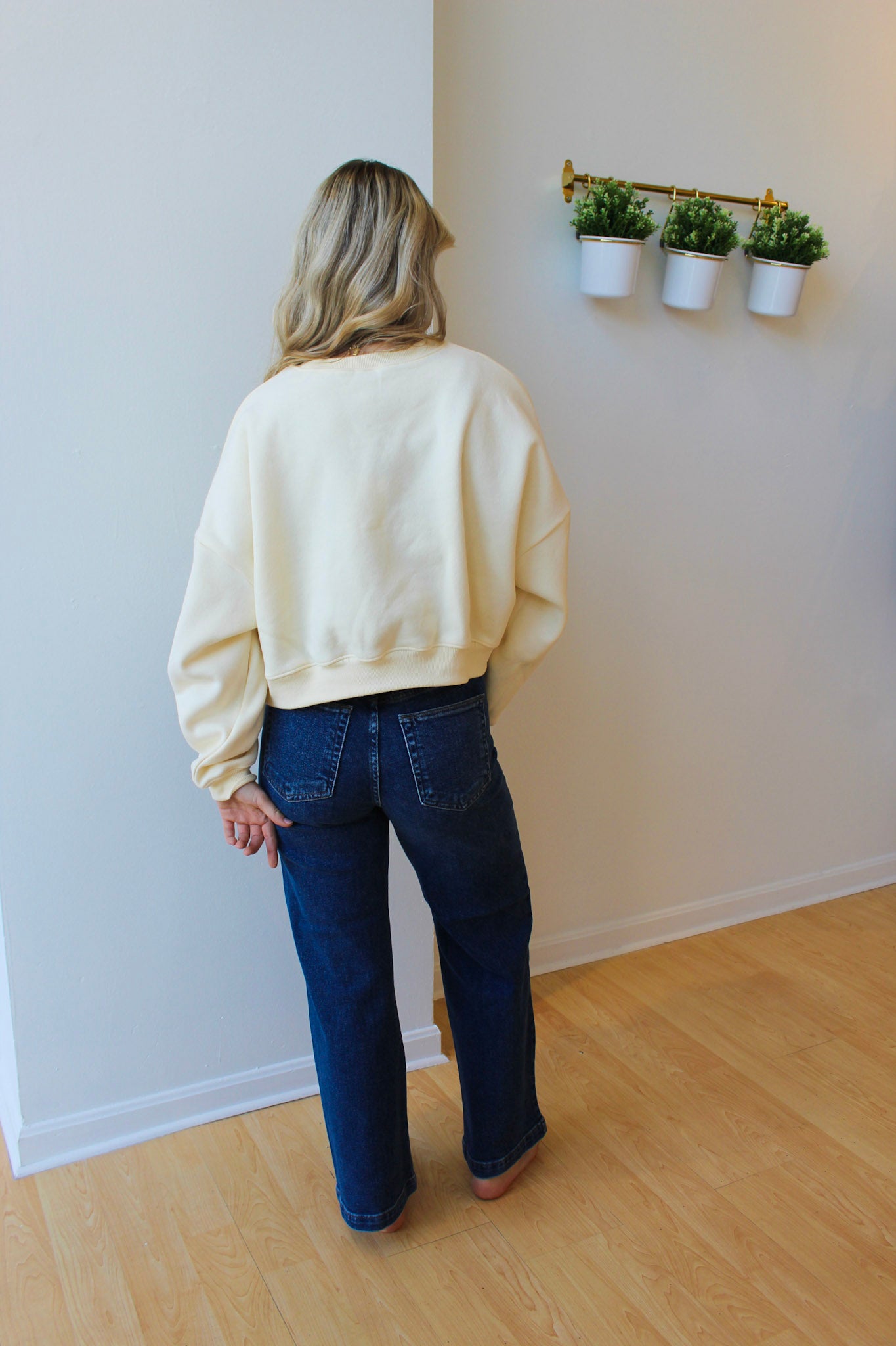 Laura Fleece Crewneck - Cream