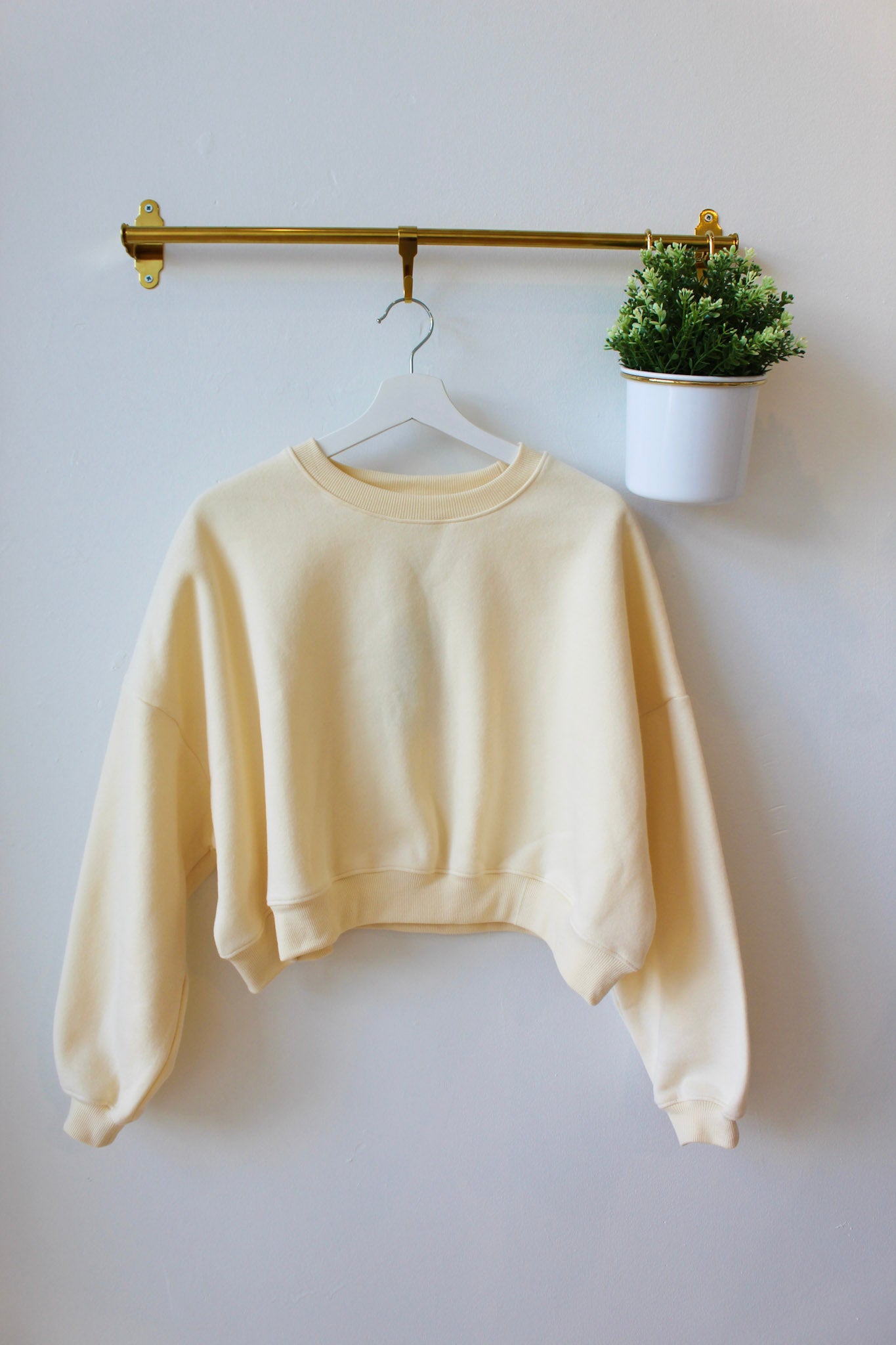 Laura Fleece Crewneck - Cream