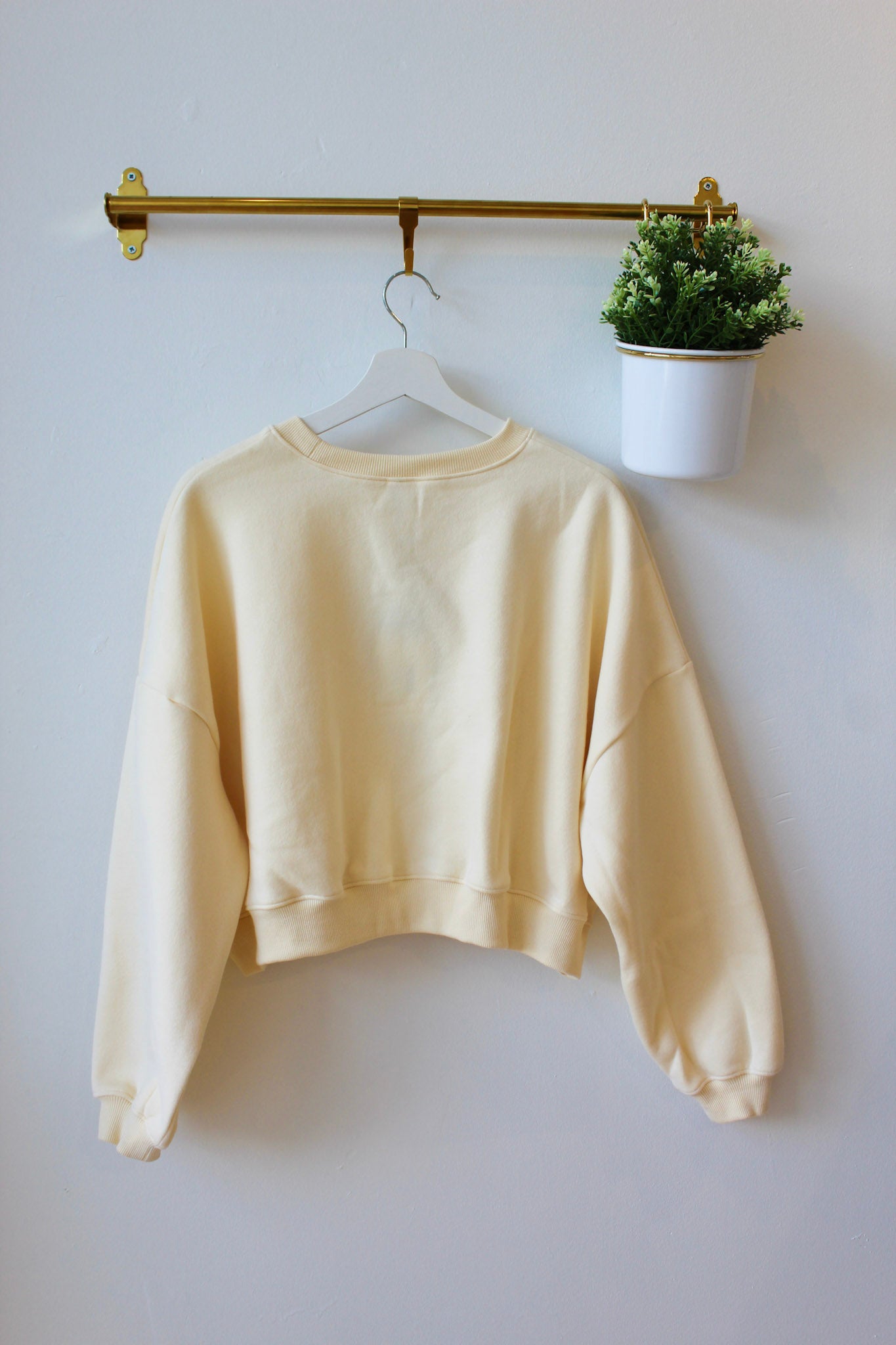 Laura Fleece Crewneck - Cream