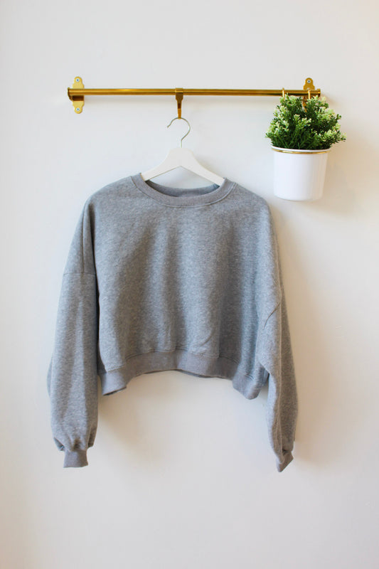 Laura Fleece Crewneck - Heather Gray