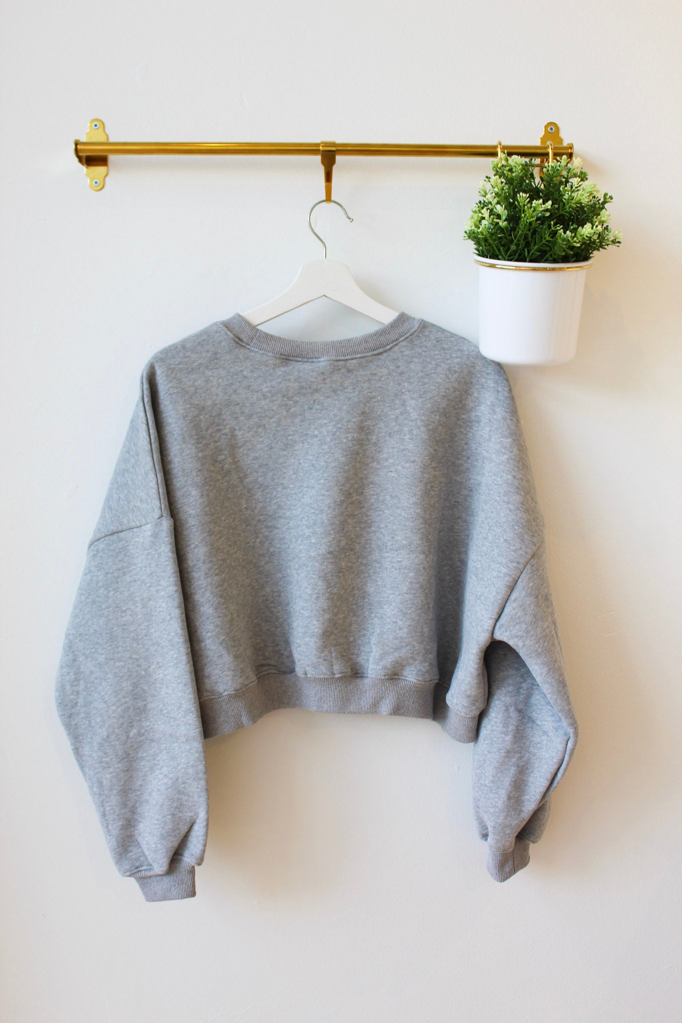 Laura Fleece Crewneck - Heather Gray