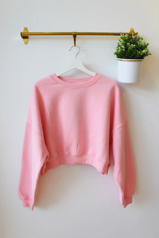 Laura Fleece Crewneck - Light Pink