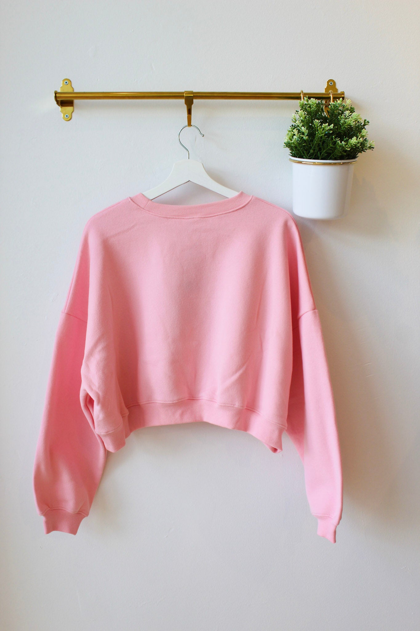 Laura Fleece Crewneck - Light Pink